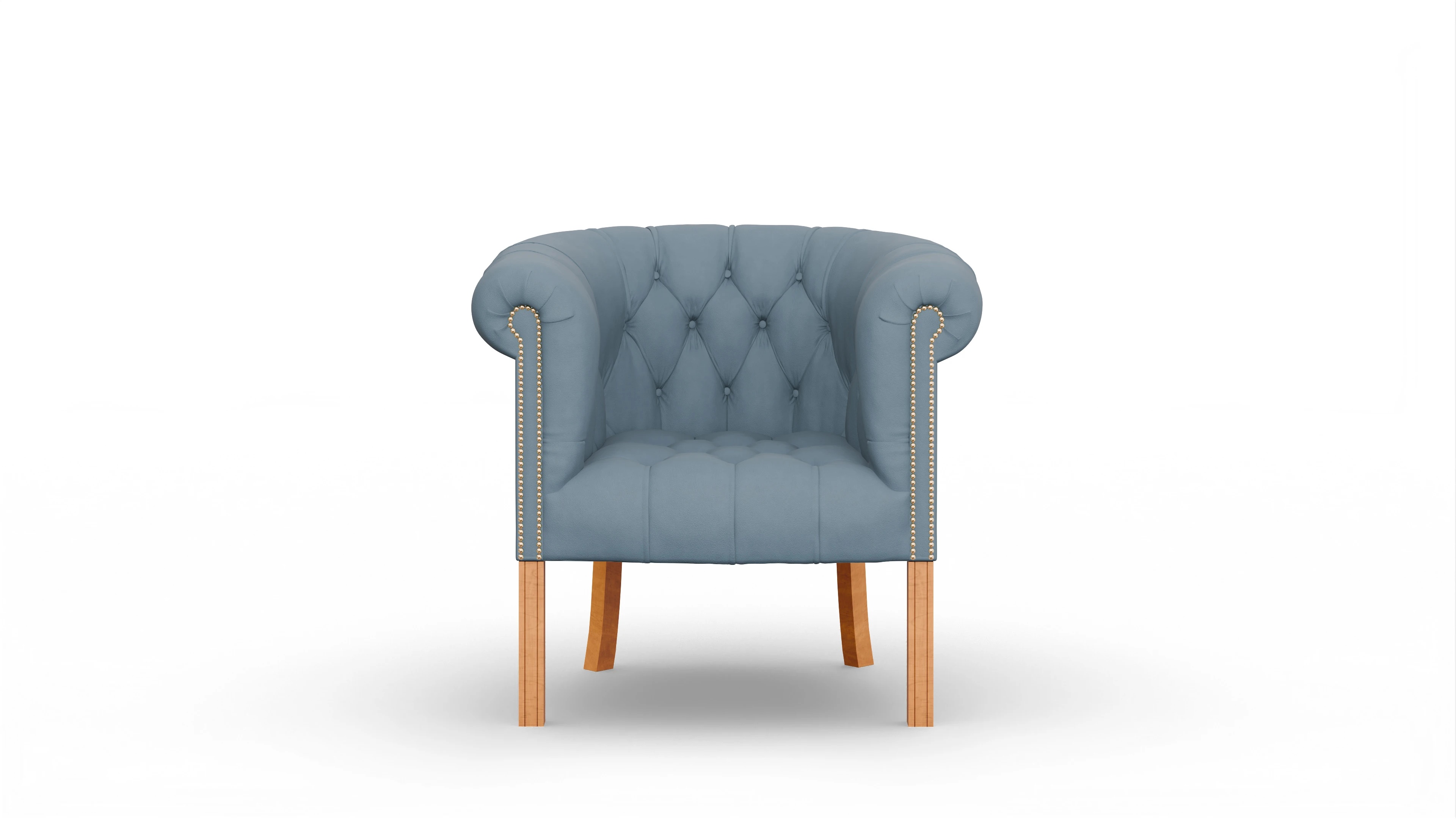 Ansicht des Produktes Meryton Sessel in Leder blau