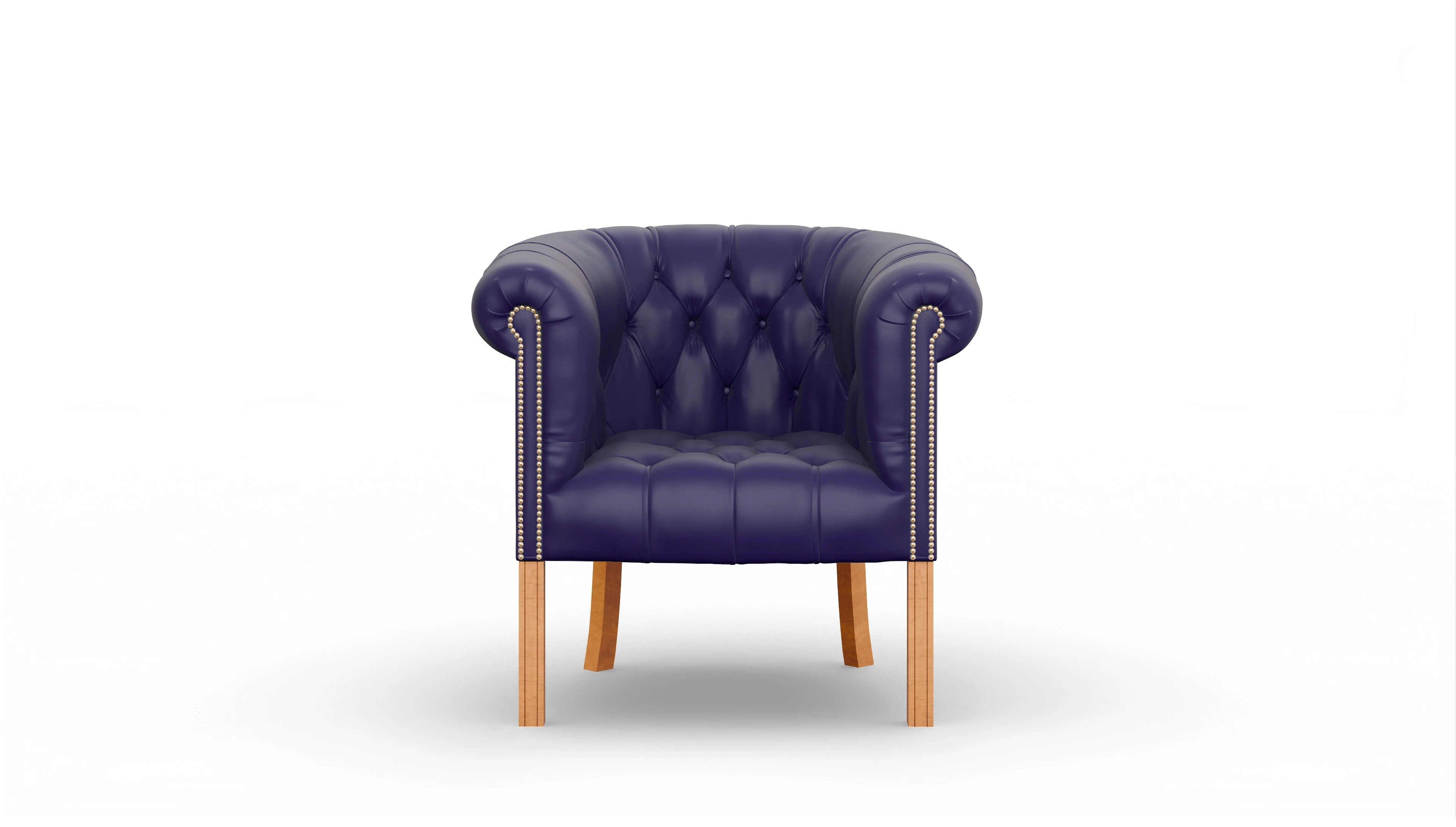 Ansicht des Produktes Meryton Sessel in Leder blau