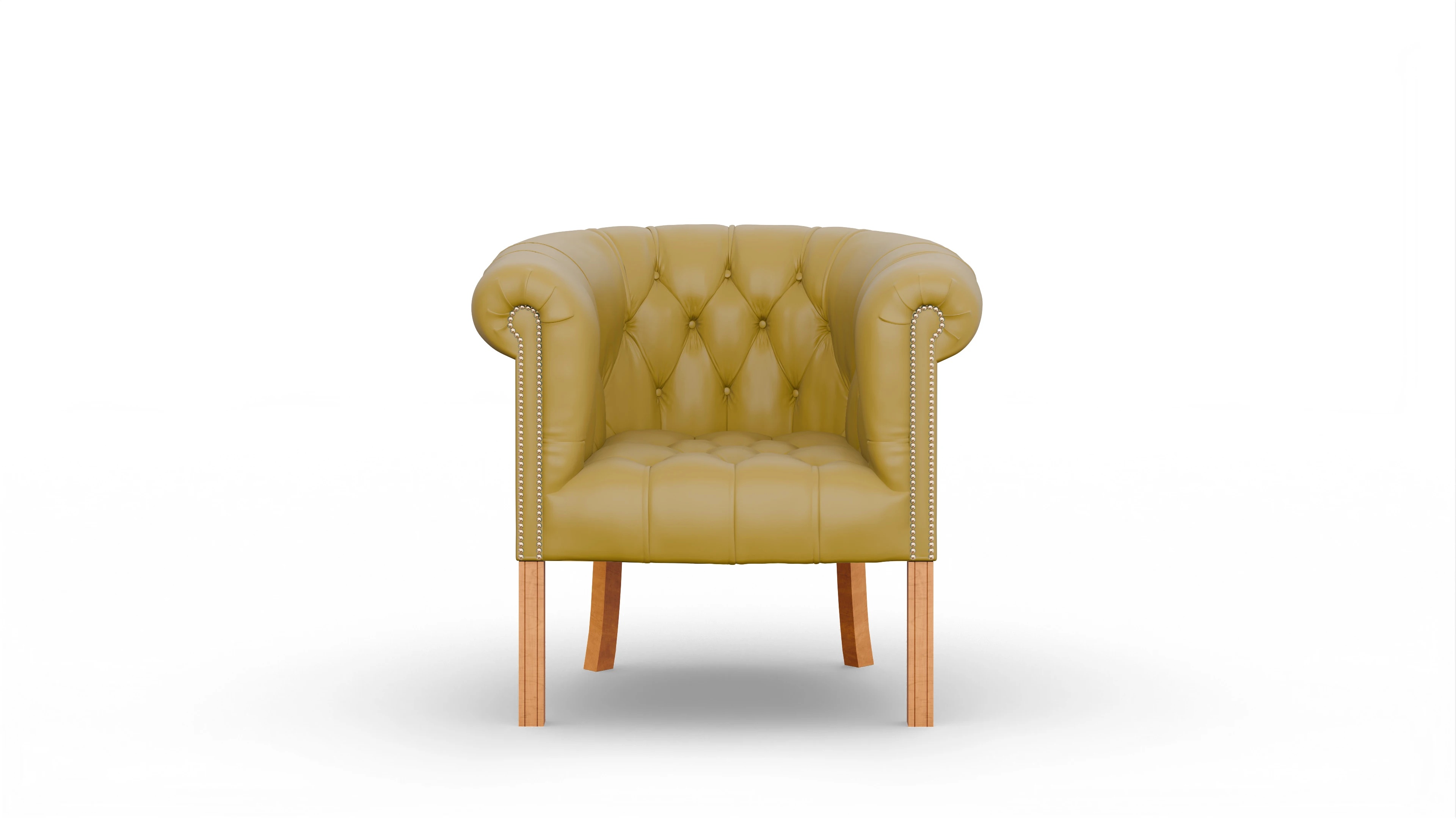 Ansicht des Produktes Meryton Sessel in Leder gelb