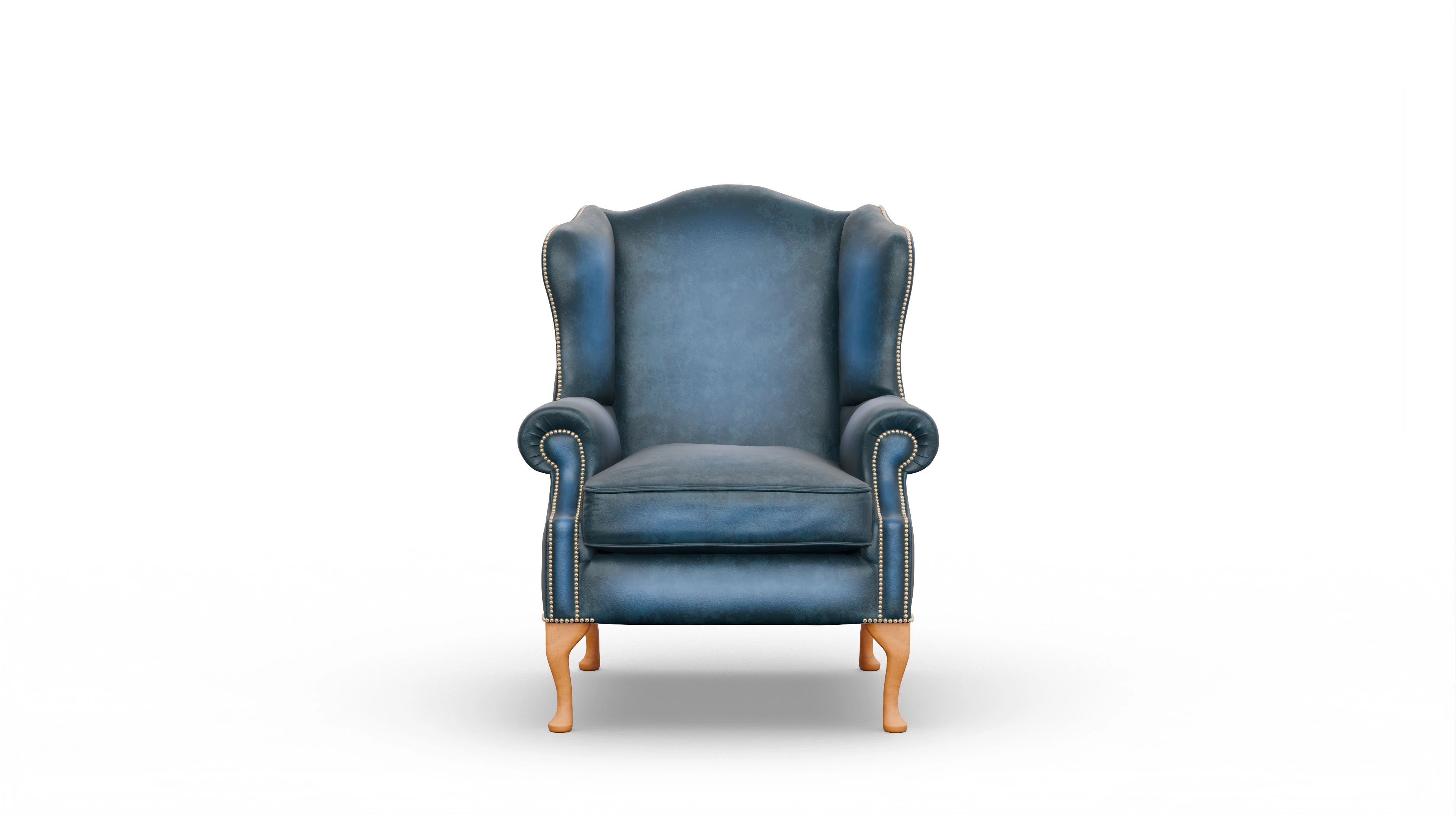 Ansicht des Produktes Heywood Sessel in Leder blau