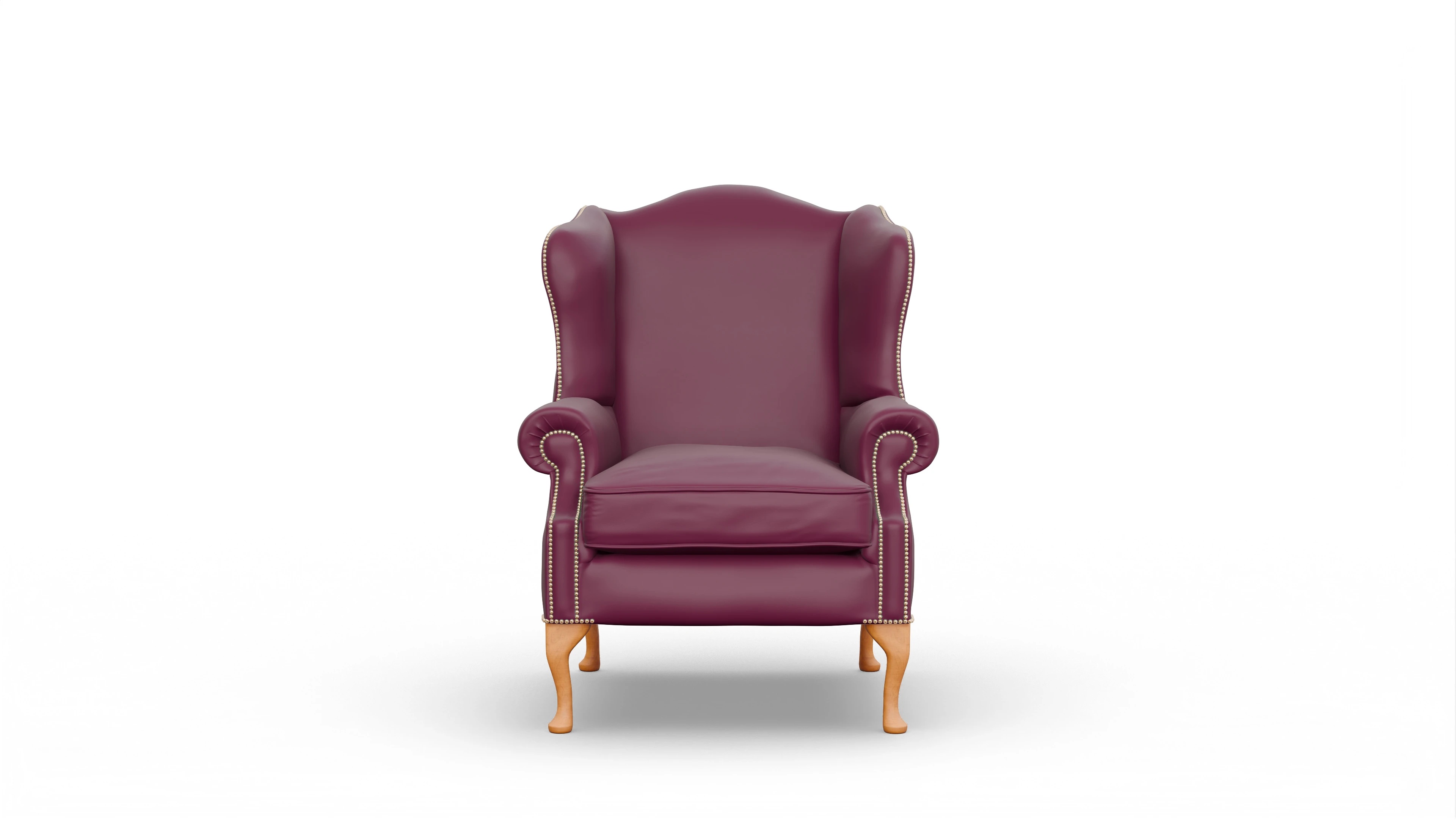 Ohrensessel Heywood Ansicht des Produktes Heywood Sessel in Leder rot