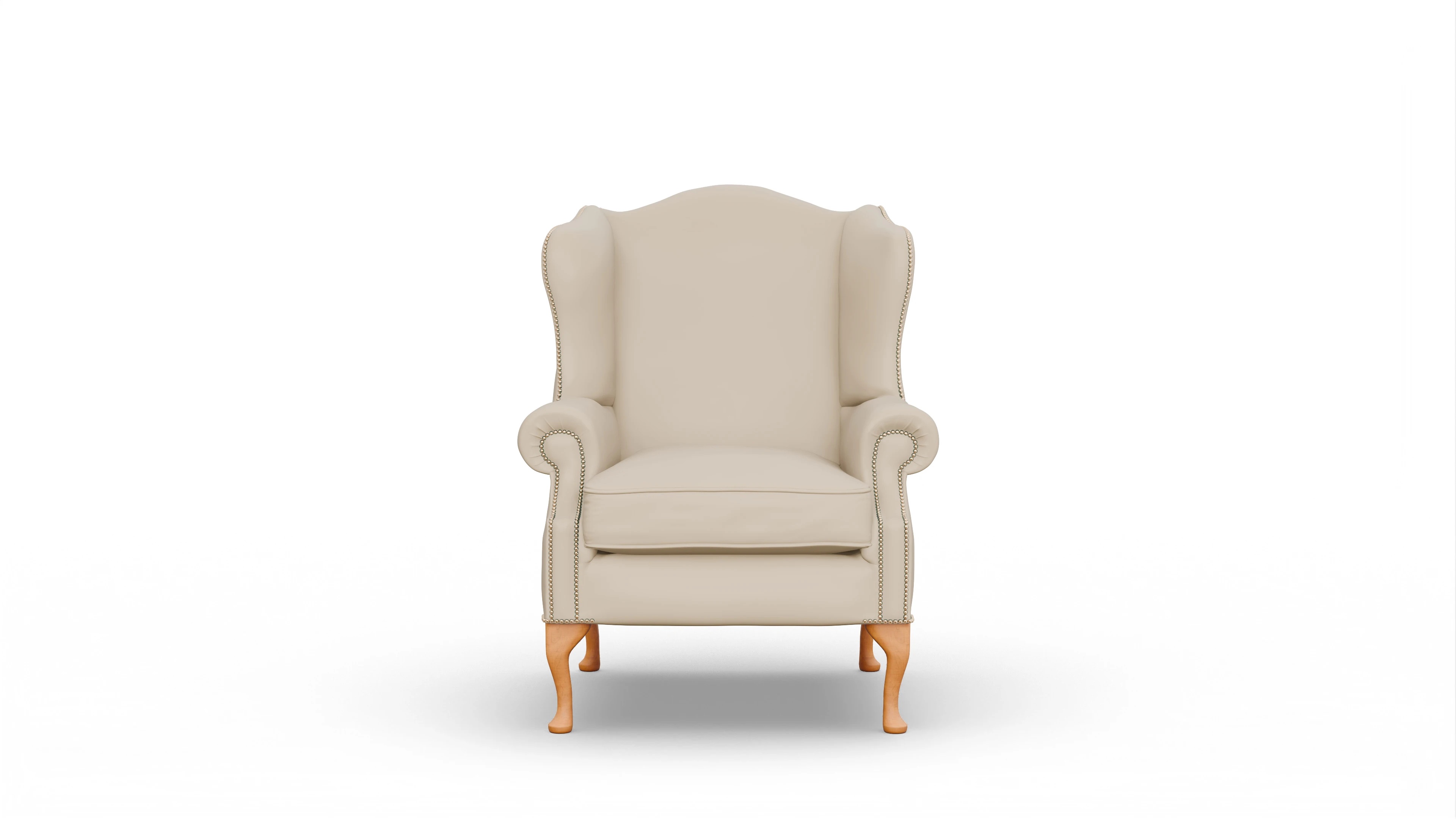 Ohrensessel Heywood Ansicht des Produktes Heywood Sessel in Leder beige