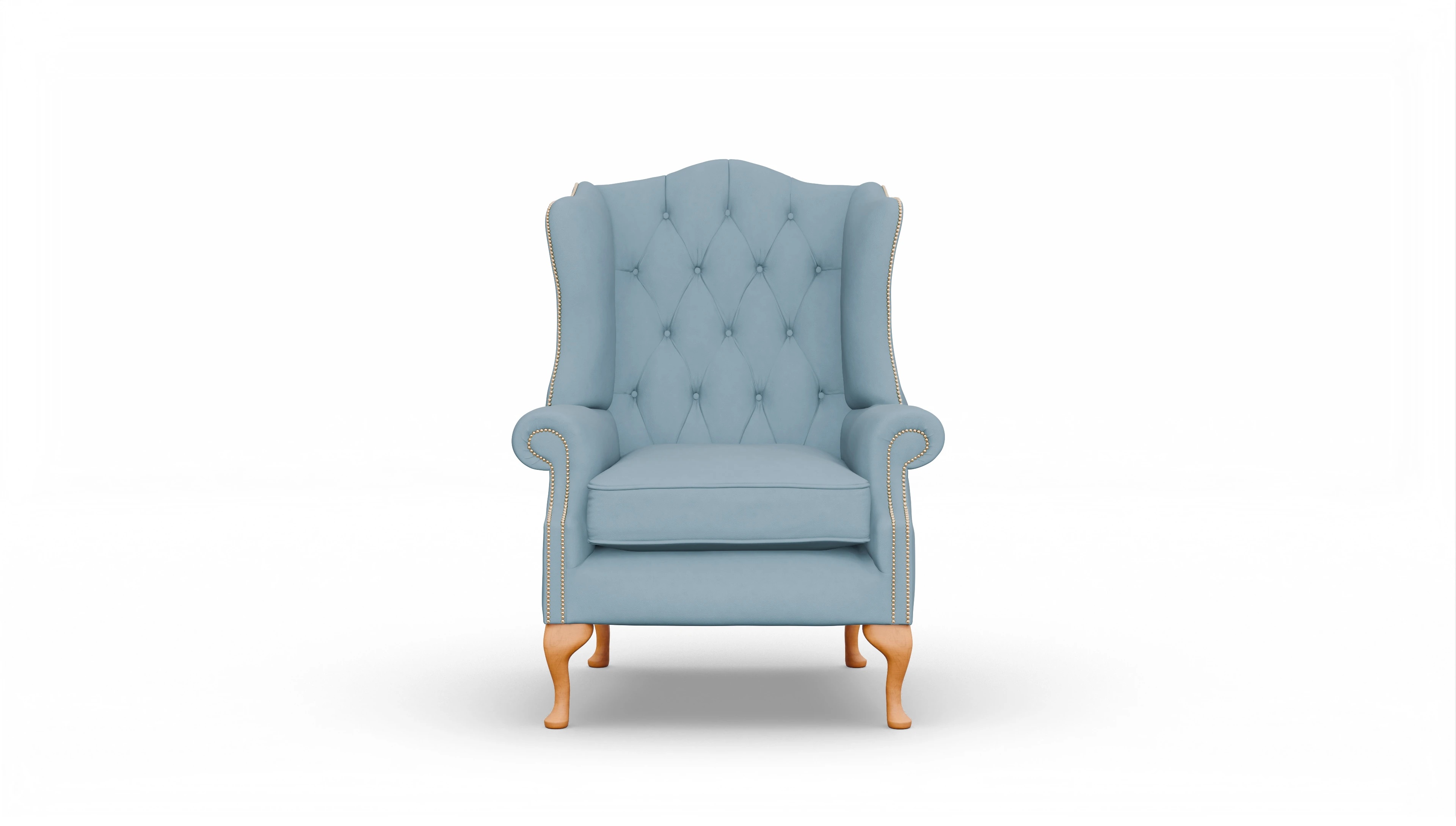 Ansicht des Produktes Wickham Sessel in Leder blau