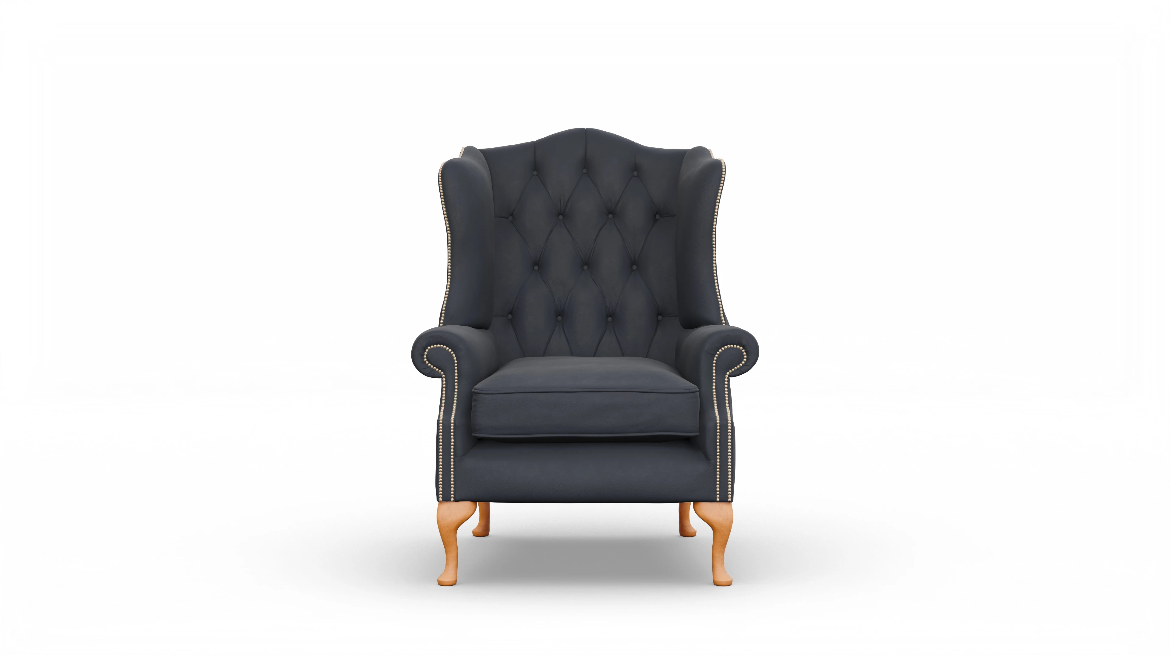 Ansicht des Produktes Wickham Sessel in Leder blau