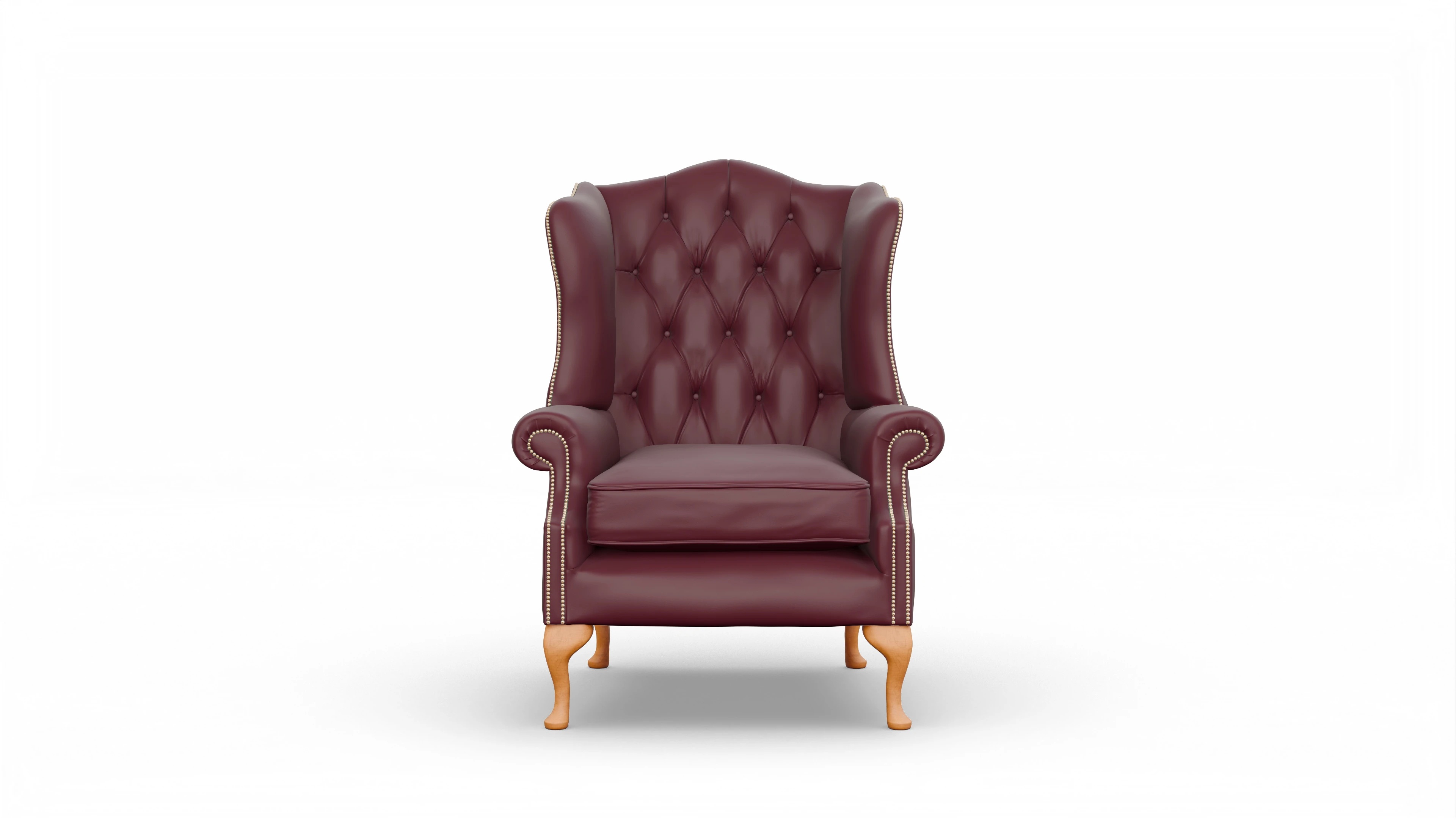 Ansicht des Produktes Wickham Sessel in Leder rot