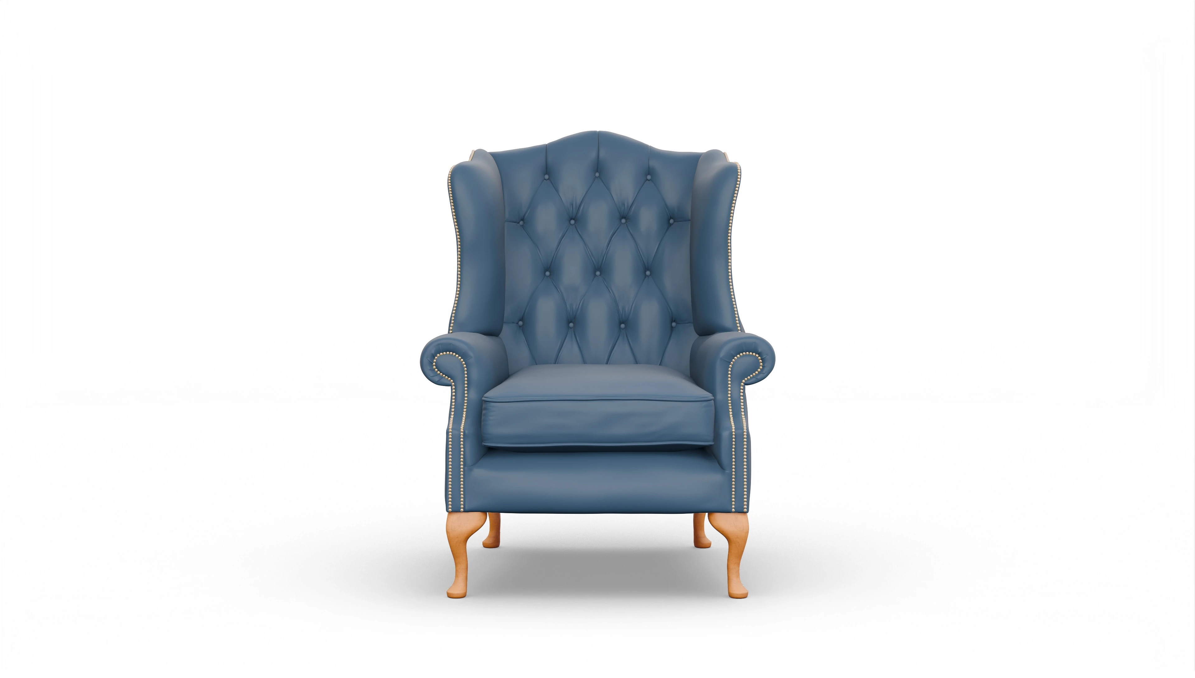 Ansicht des Produktes Wickham Sessel in Leder blau