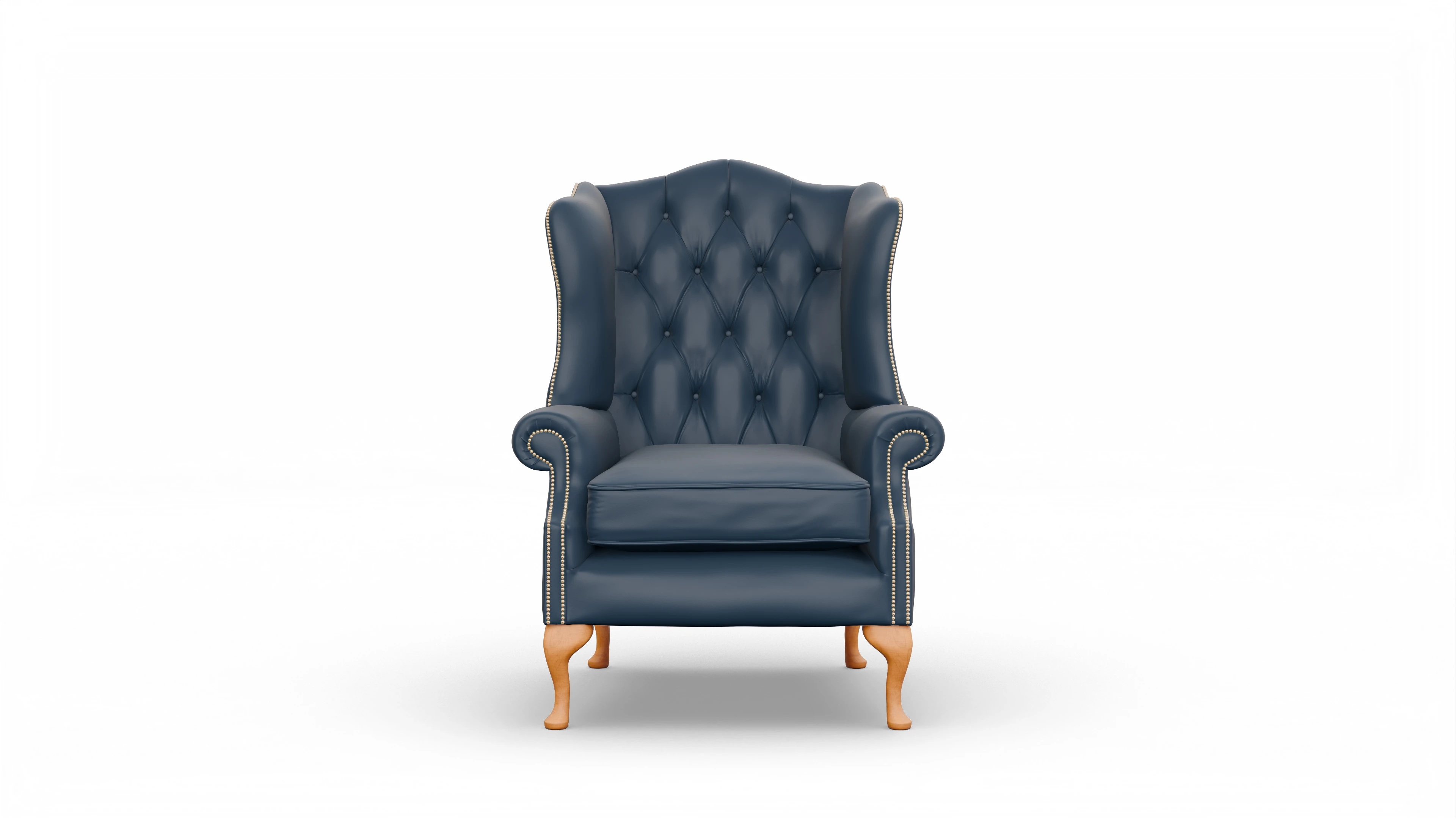 Ansicht des Produktes Wickham Sessel in Leder blau