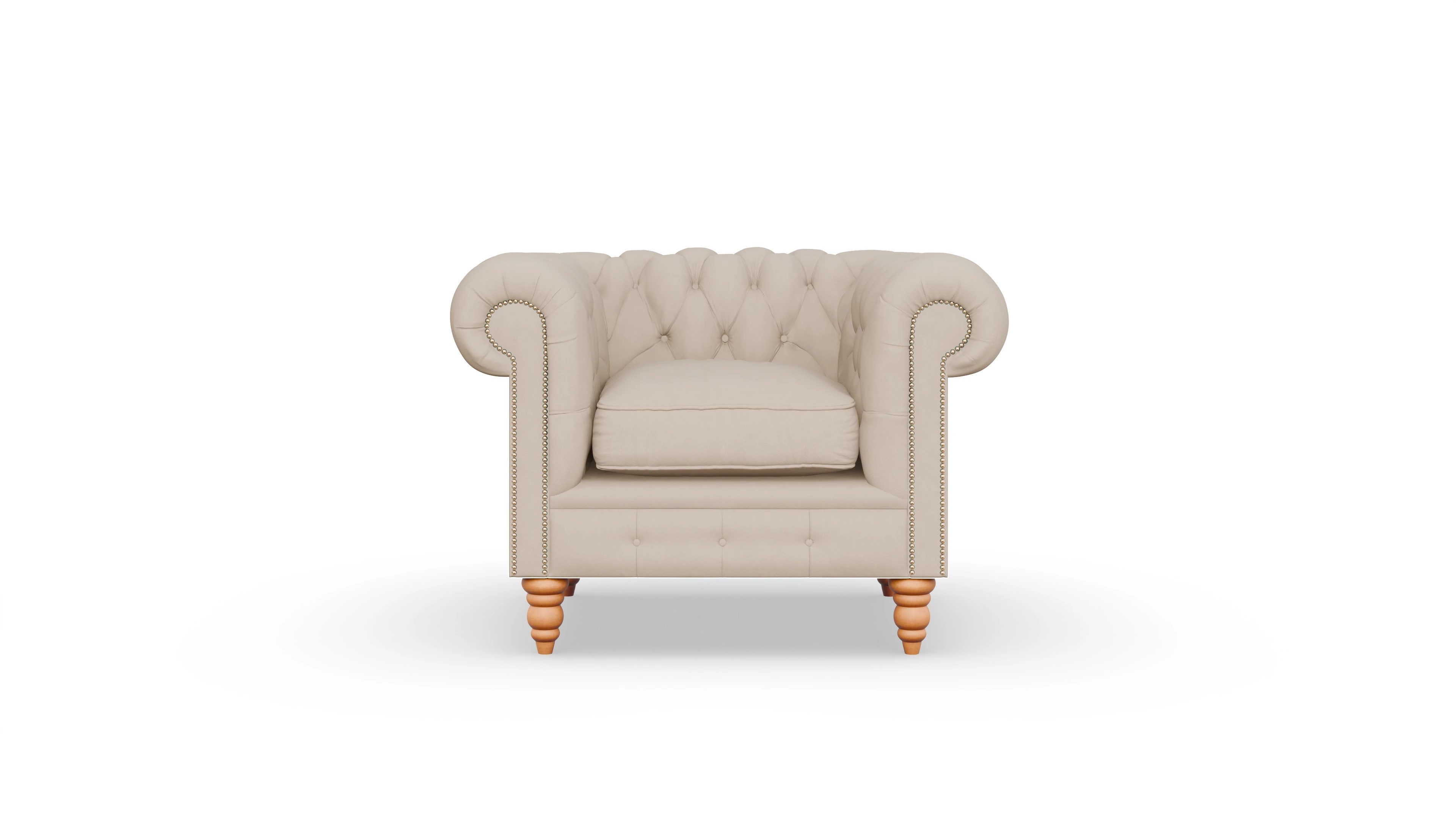 Ansicht des Produktes Bennet Sessel in Leder beige