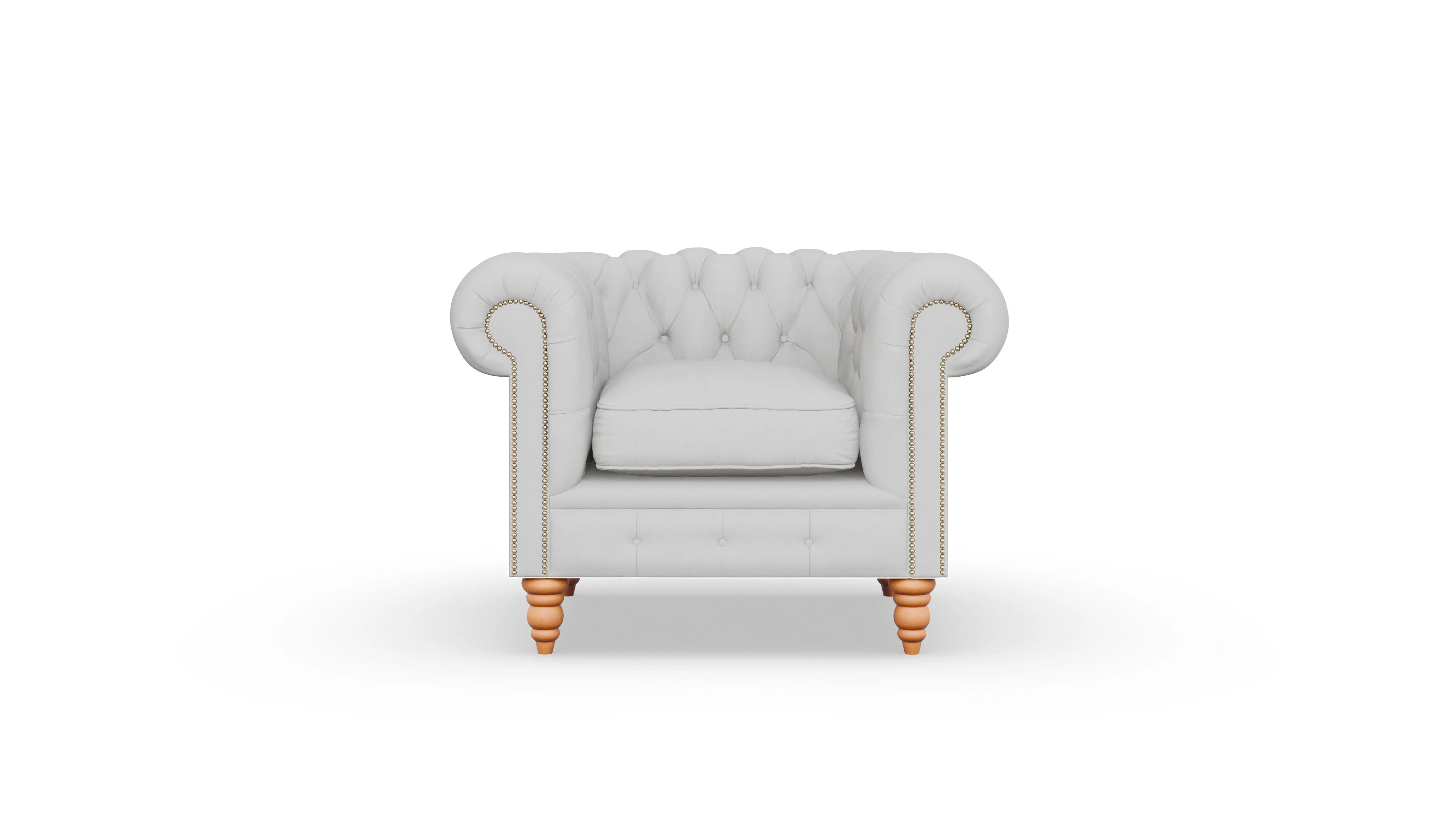 Ansicht des Produktes Bennet Sessel in Leder weiß