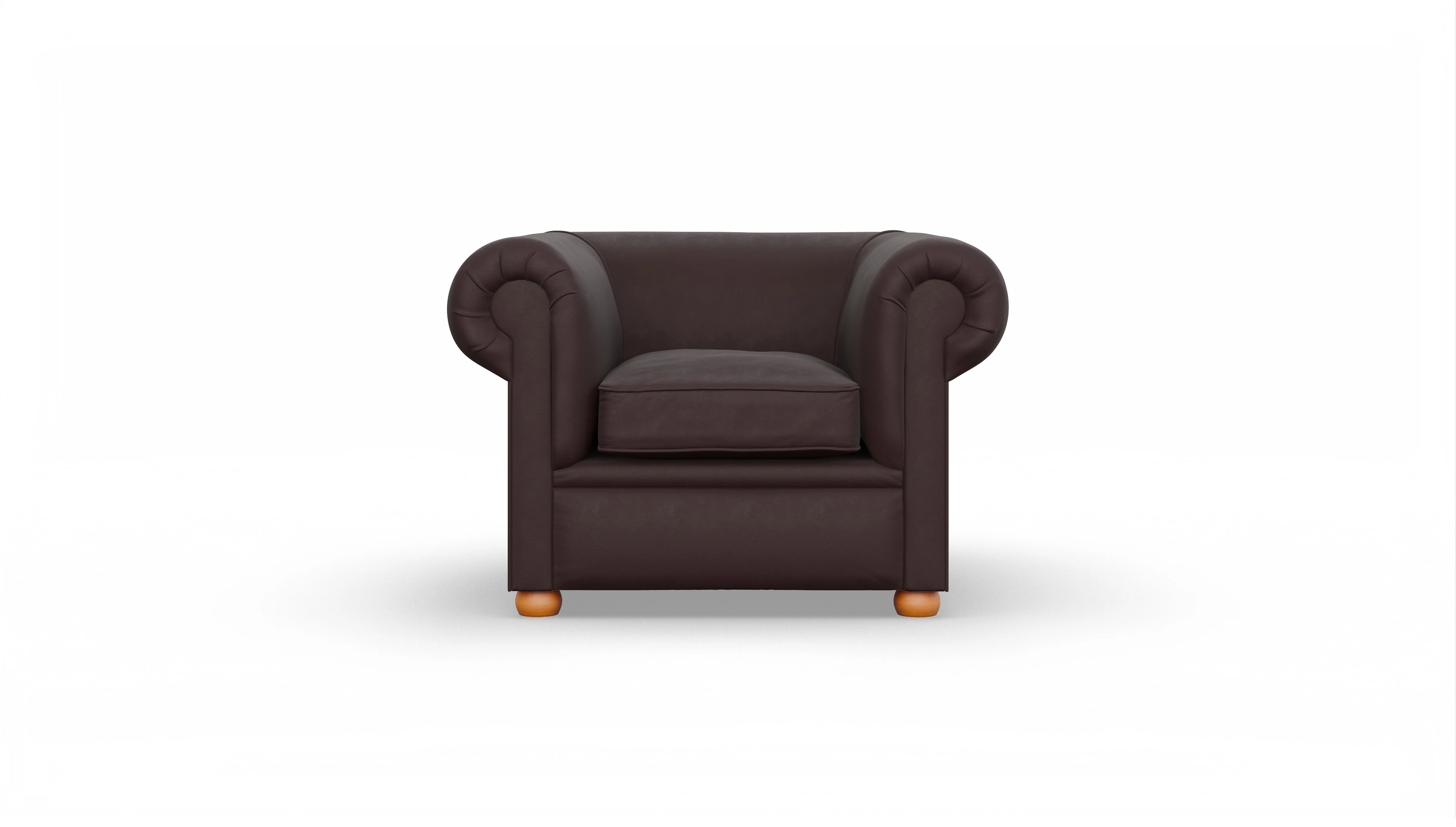 Clubsessel Brendon Ansicht des Produktes Brendon Sessel in Leder braun