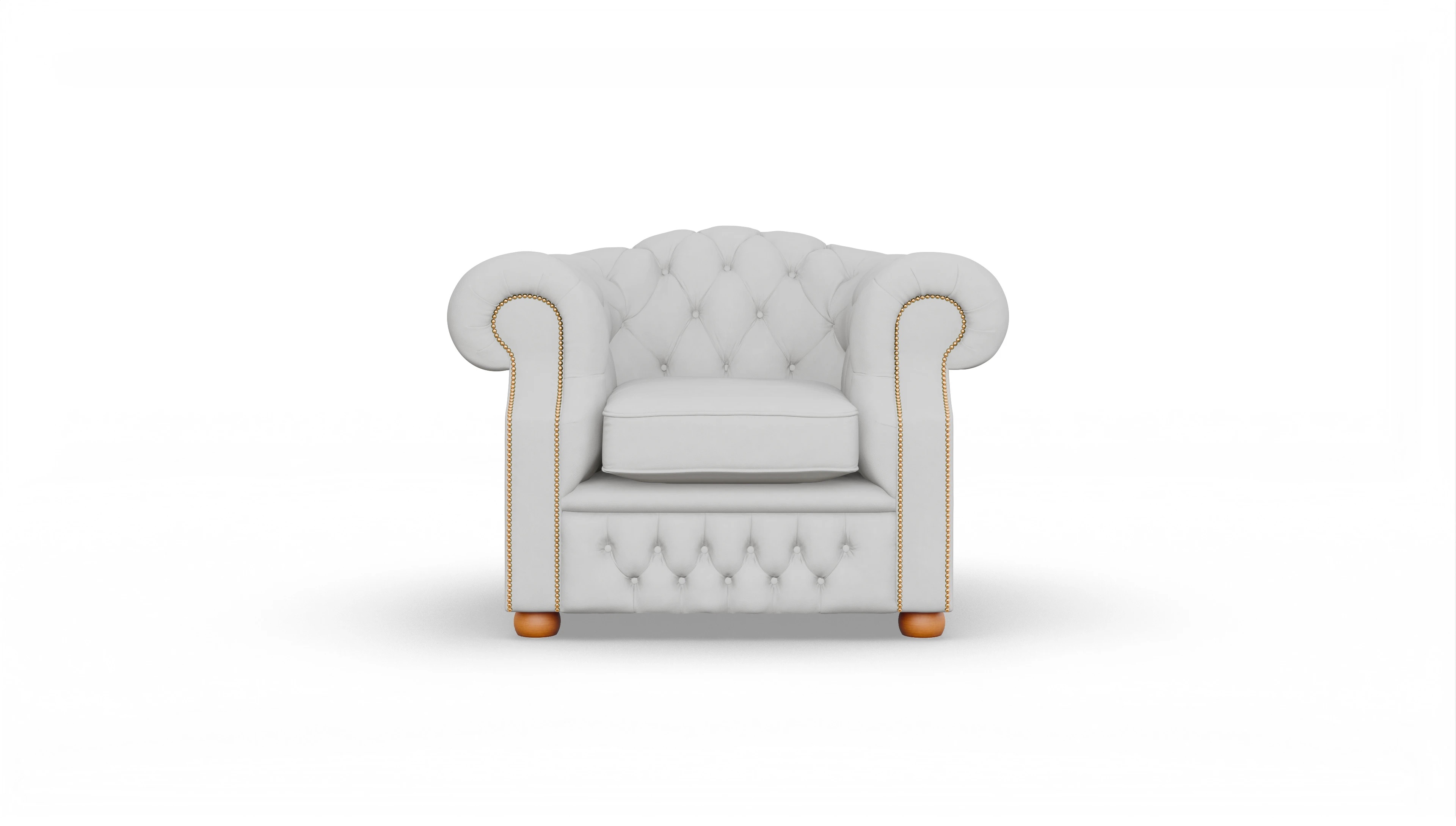 Ansicht des Produktes Yates Sessel in Leder weiß