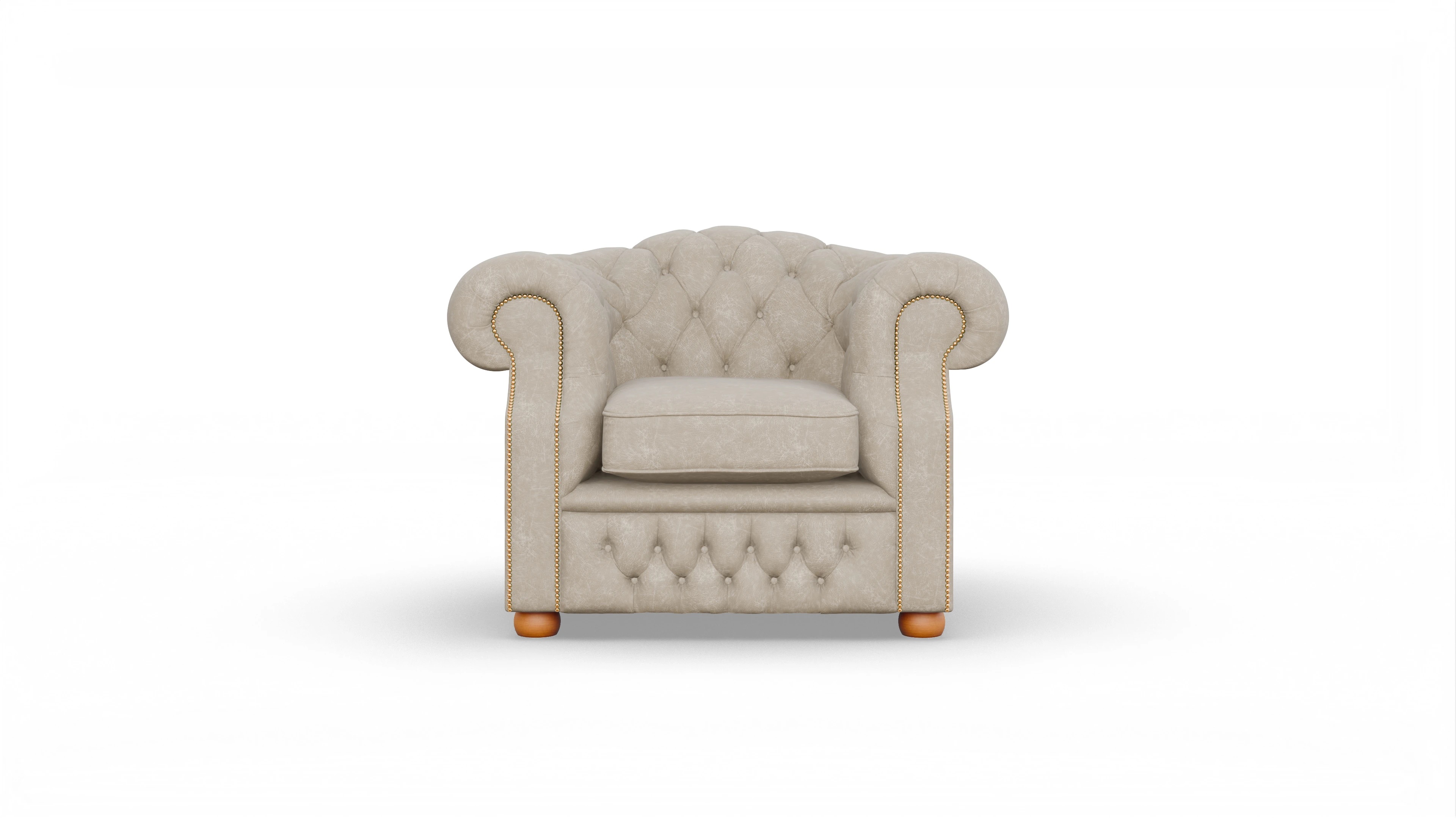 Clubsessel Yates Ansicht des Produktes Yates Sessel in Leder beige