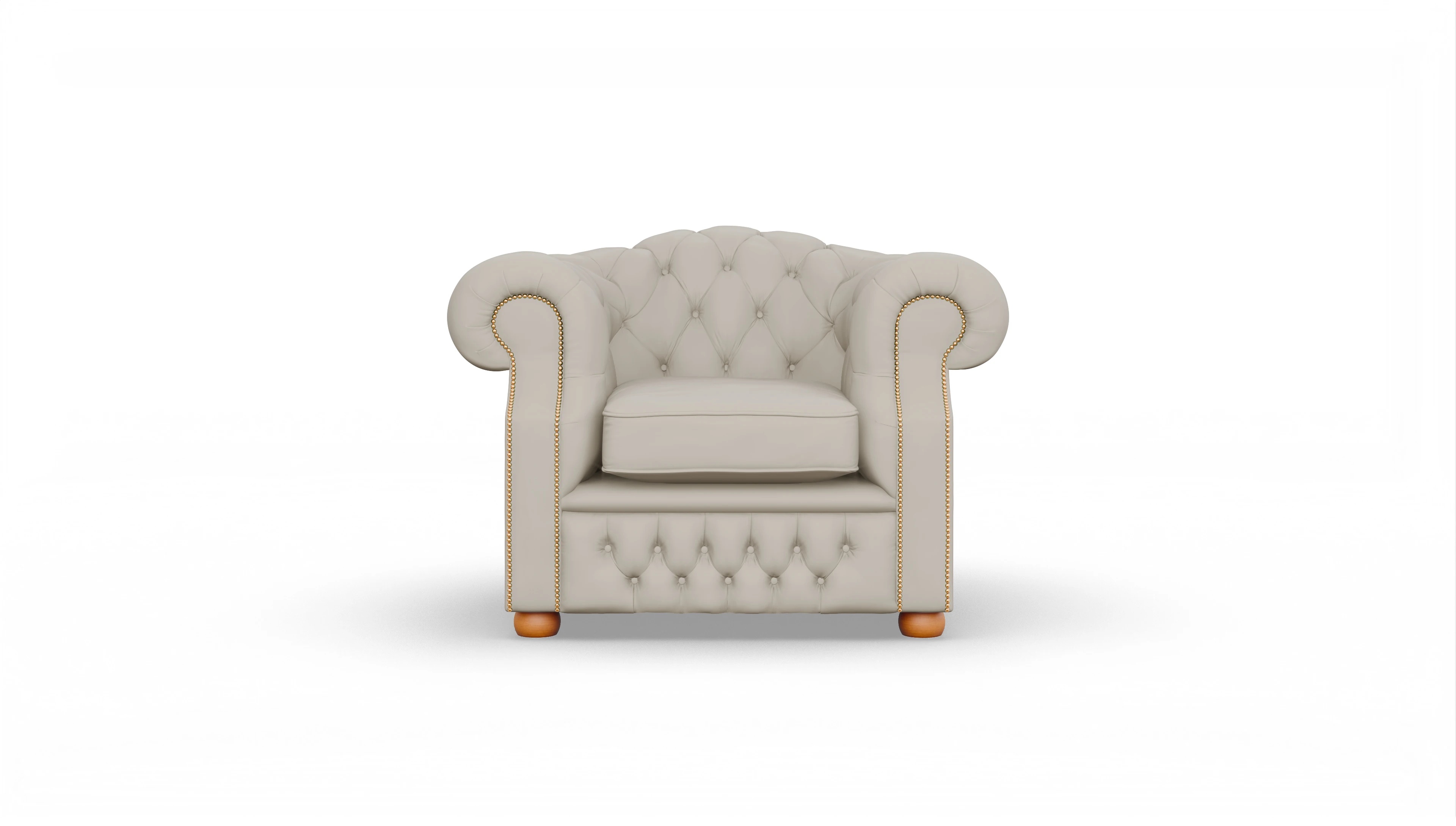 Ansicht des Produktes Yates Sessel in Leder weiß