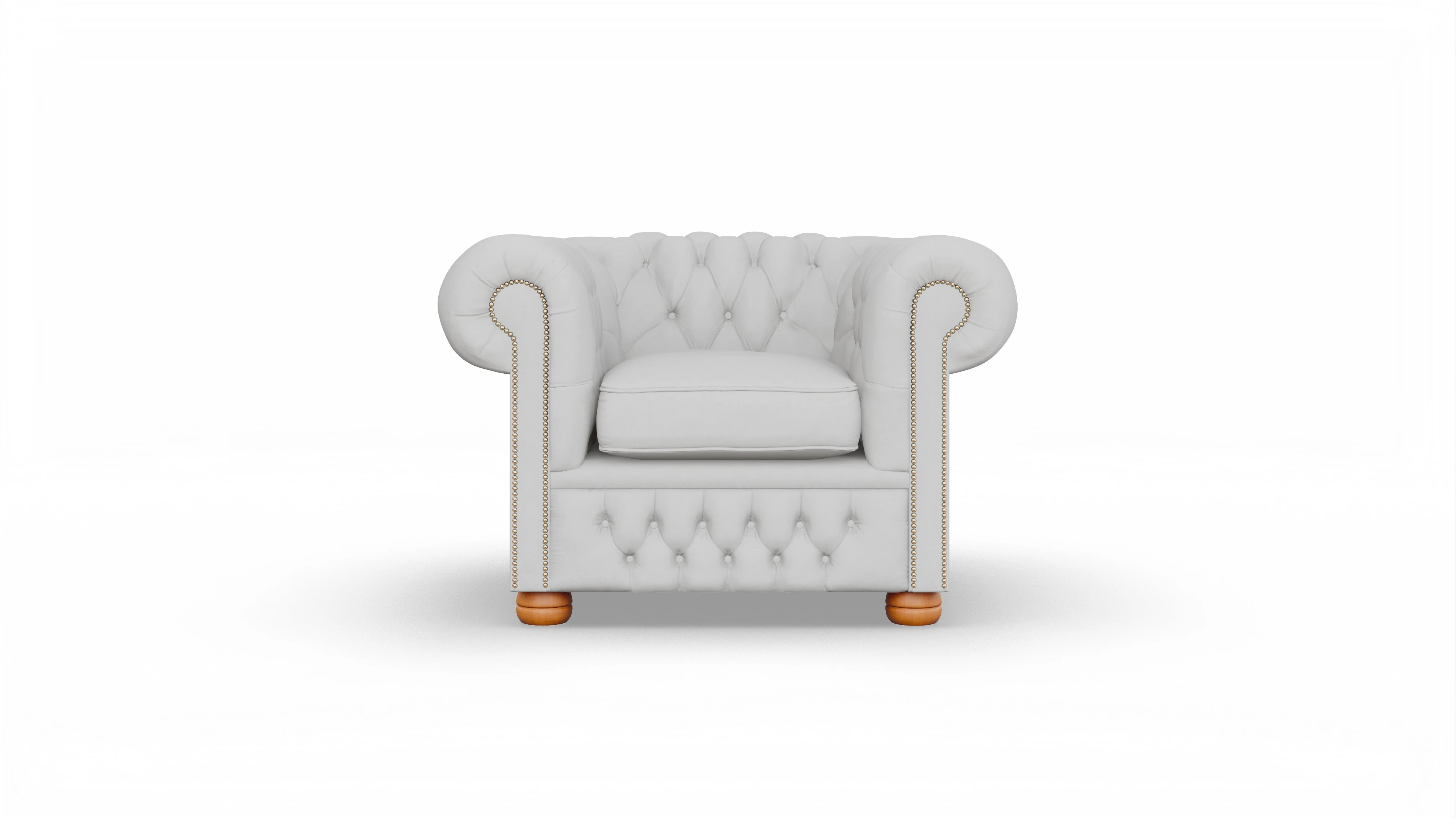 Ansicht des Produktes Oxford Sessel in Leder weiß