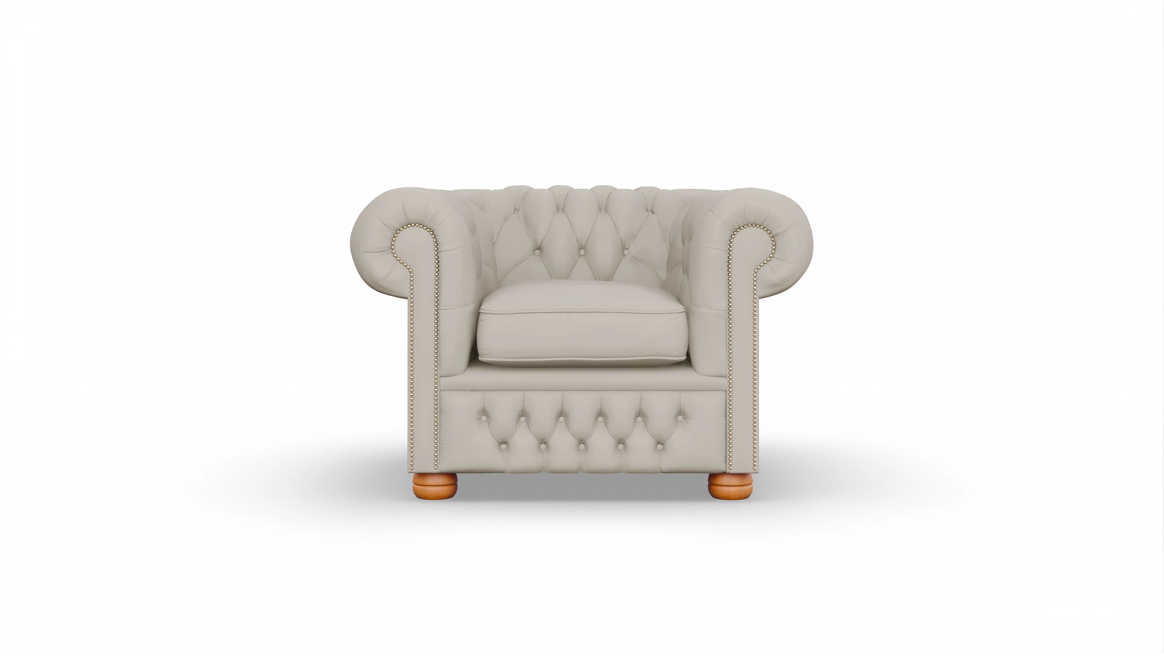 Ansicht des Produktes Oxford Sessel in Leder weiß