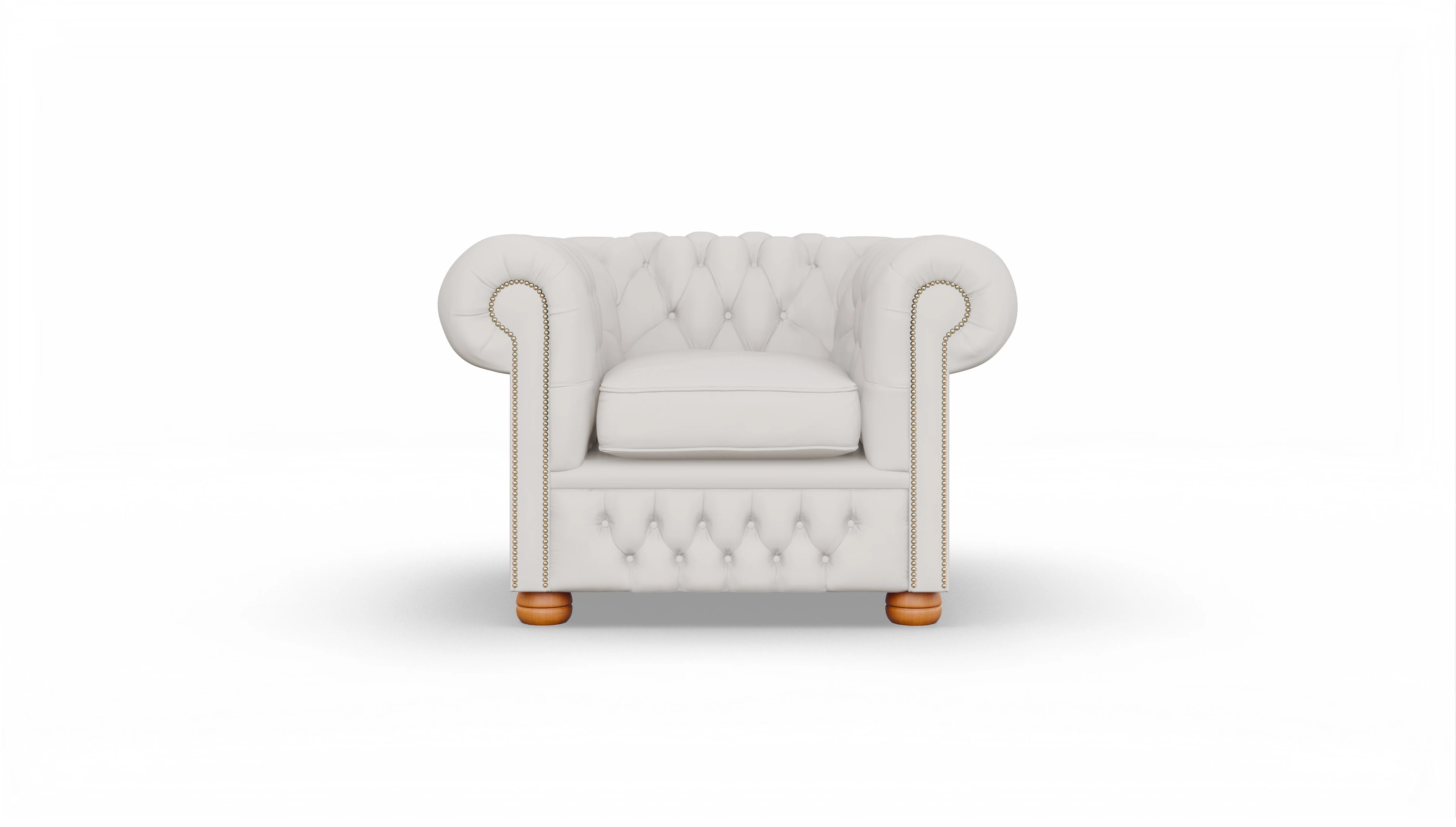 Clubsessel Oxford Ansicht des Produktes Oxford Sessel in Leder weiß