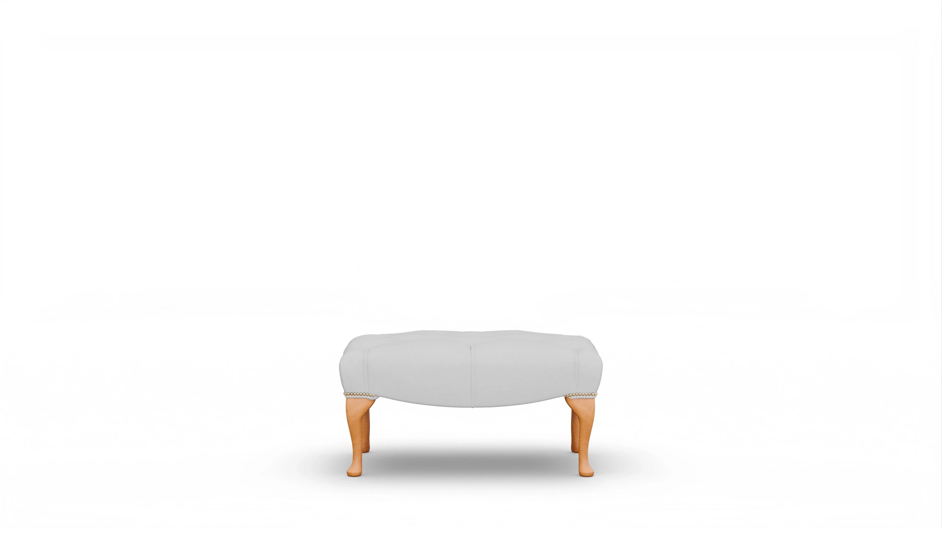 Hocker Crawford Long Ansicht des Produktes Crawford Hocker in Leder weiß