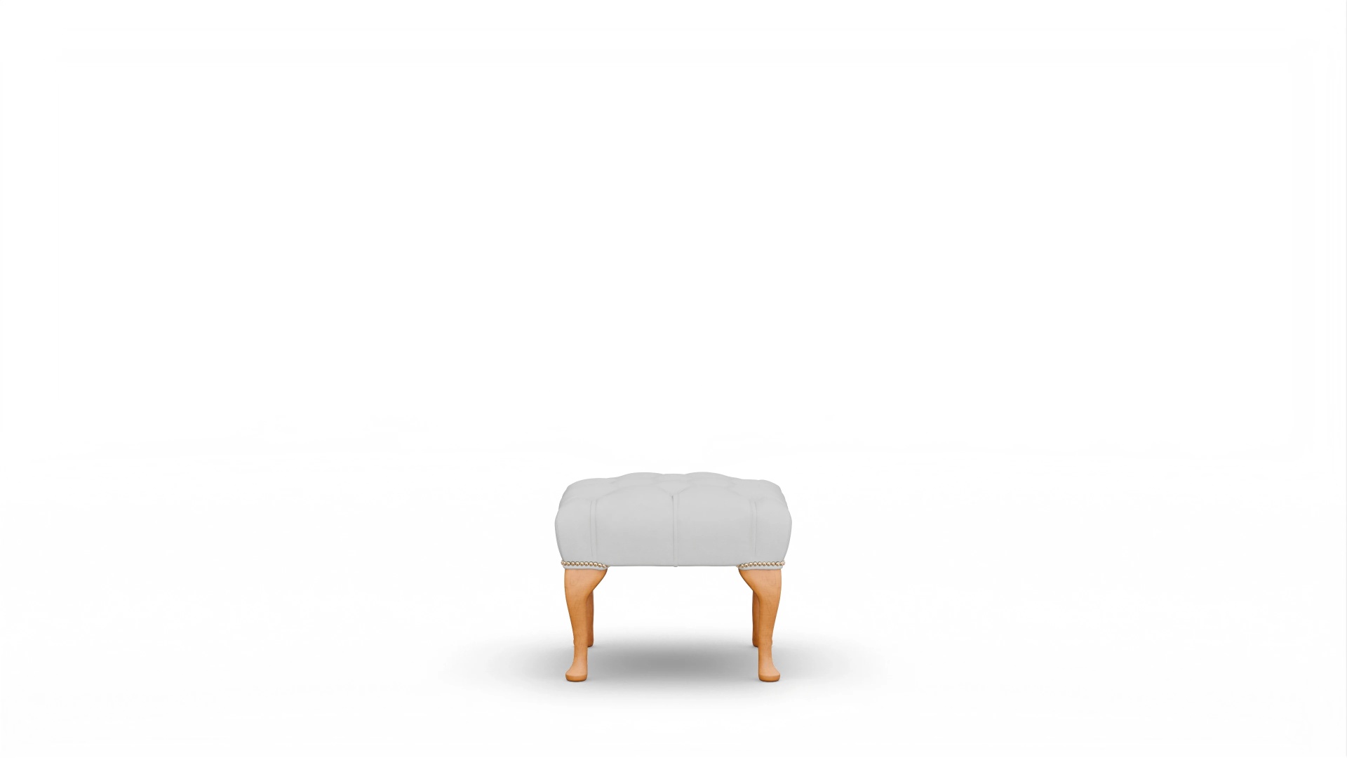 Hocker Crawford Ansicht des Produktes Crawford Hocker in Leder weiß