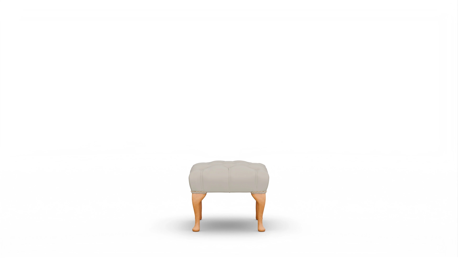 Hocker Crawford Ansicht des Produktes Crawford Hocker in Leder weiß