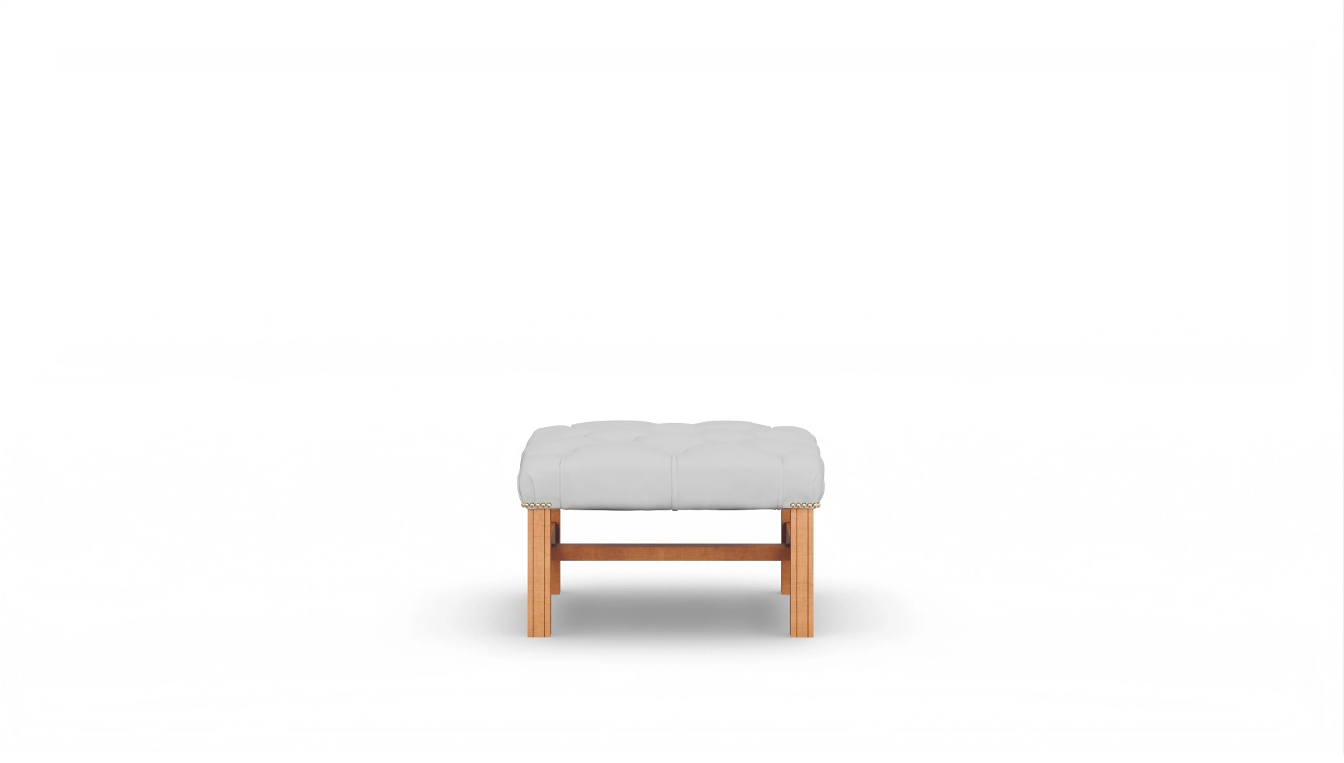 Hocker Meryton Ansicht des Produktes Meryton Hocker in Leder weiß