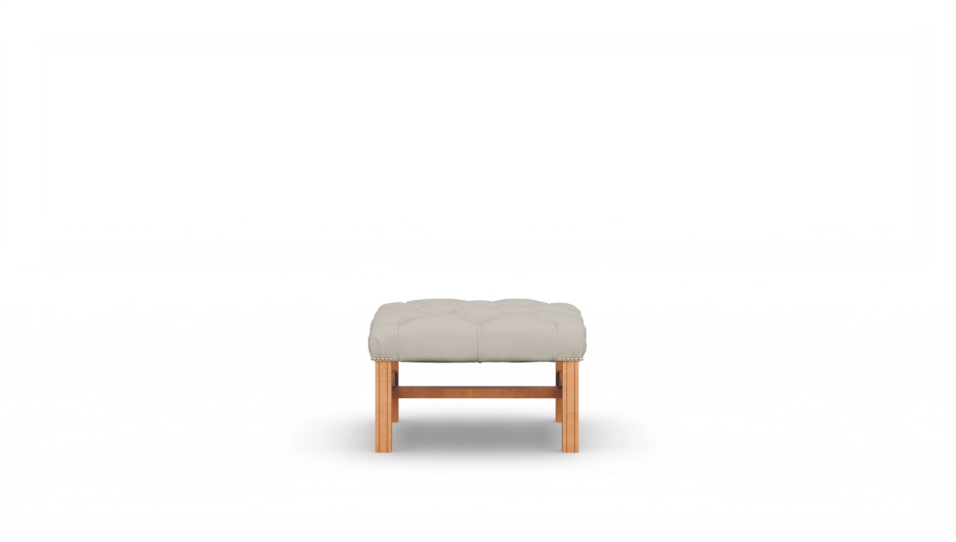 Hocker Meryton Ansicht des Produktes Meryton Hocker in Leder weiß