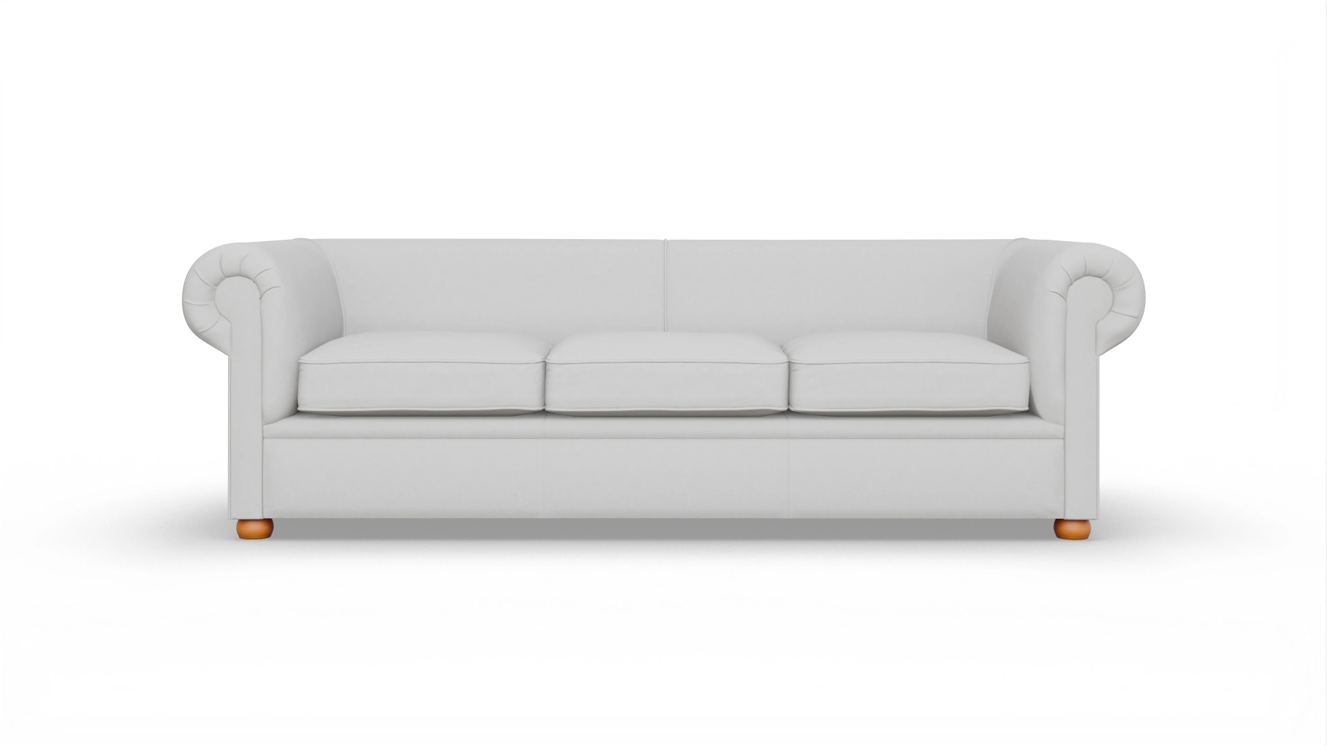 Chesterfield Couch Brendon Ansicht des Produktes Brendon 4-Sitzer in Leder weiß