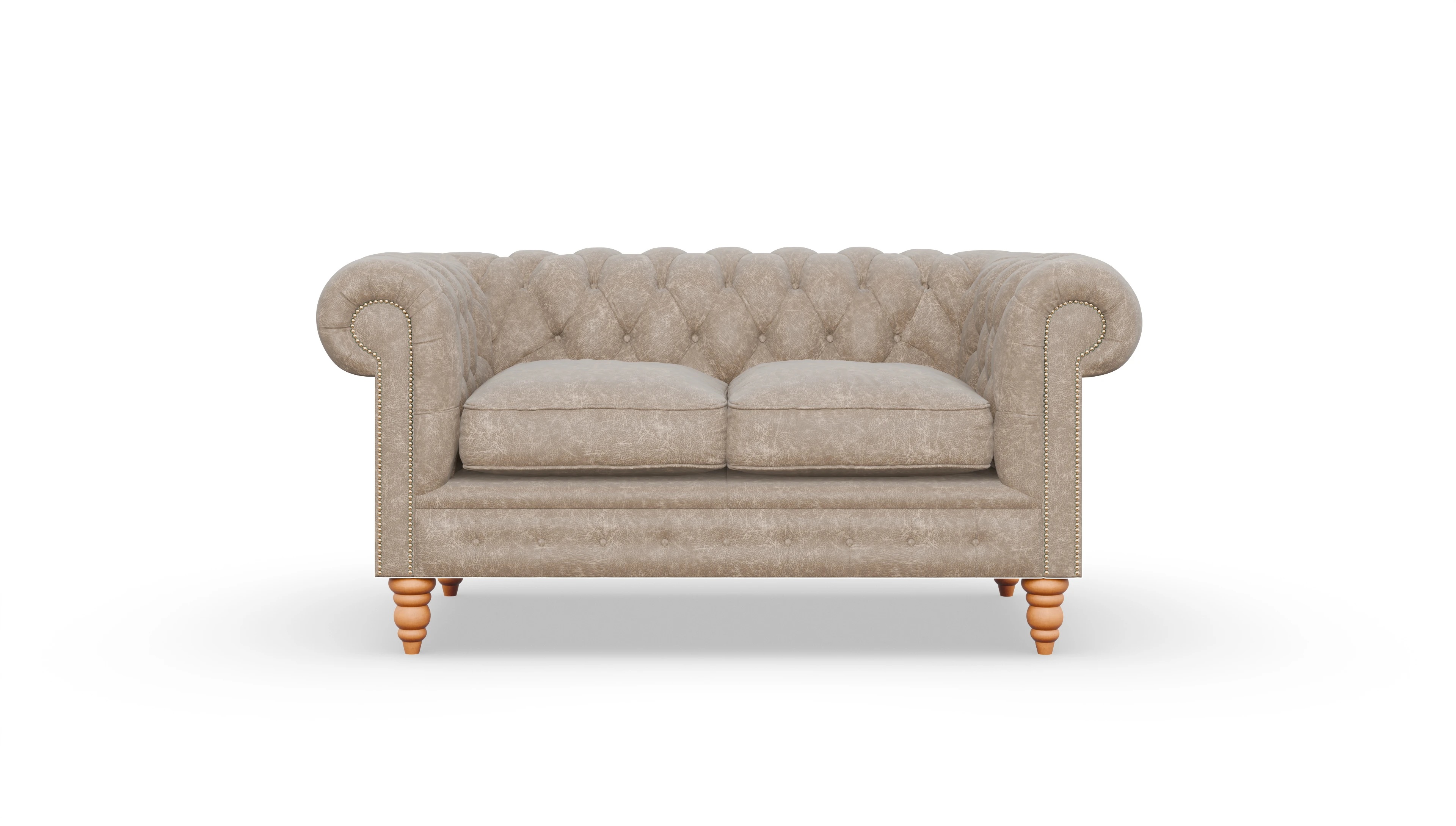 Ansicht des Produktes Bennet 2-Sitzer in Leder beige