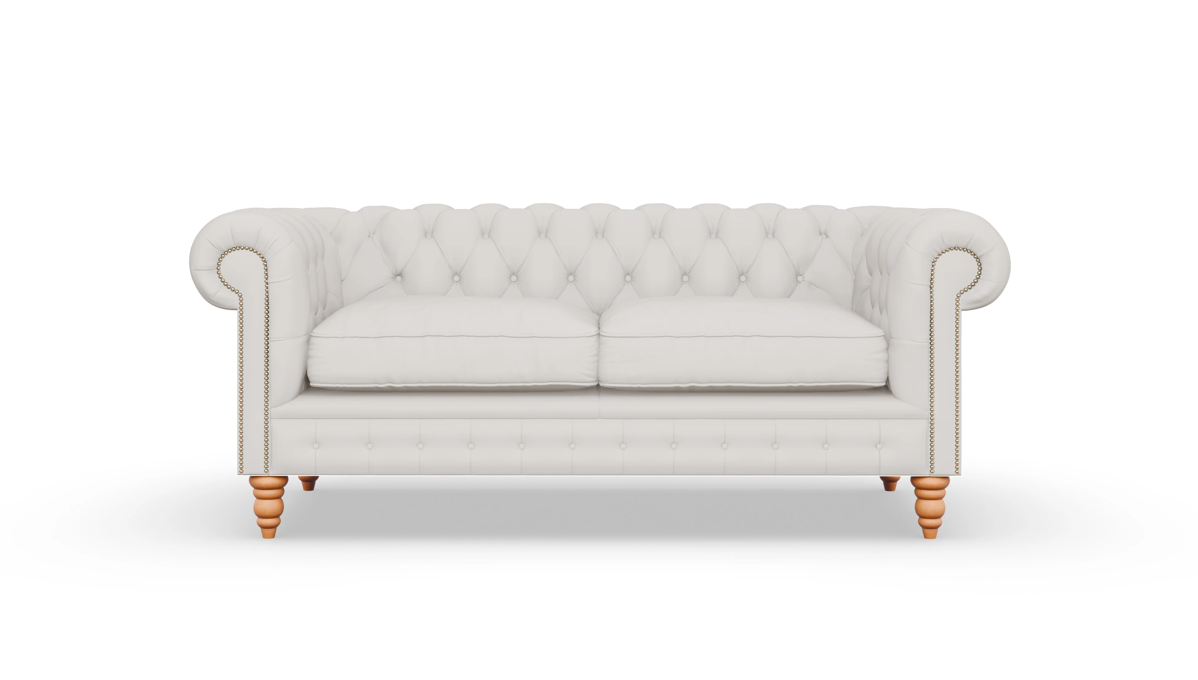 Ansicht des Produktes Bennet 3-Sitzer in Leder weiß