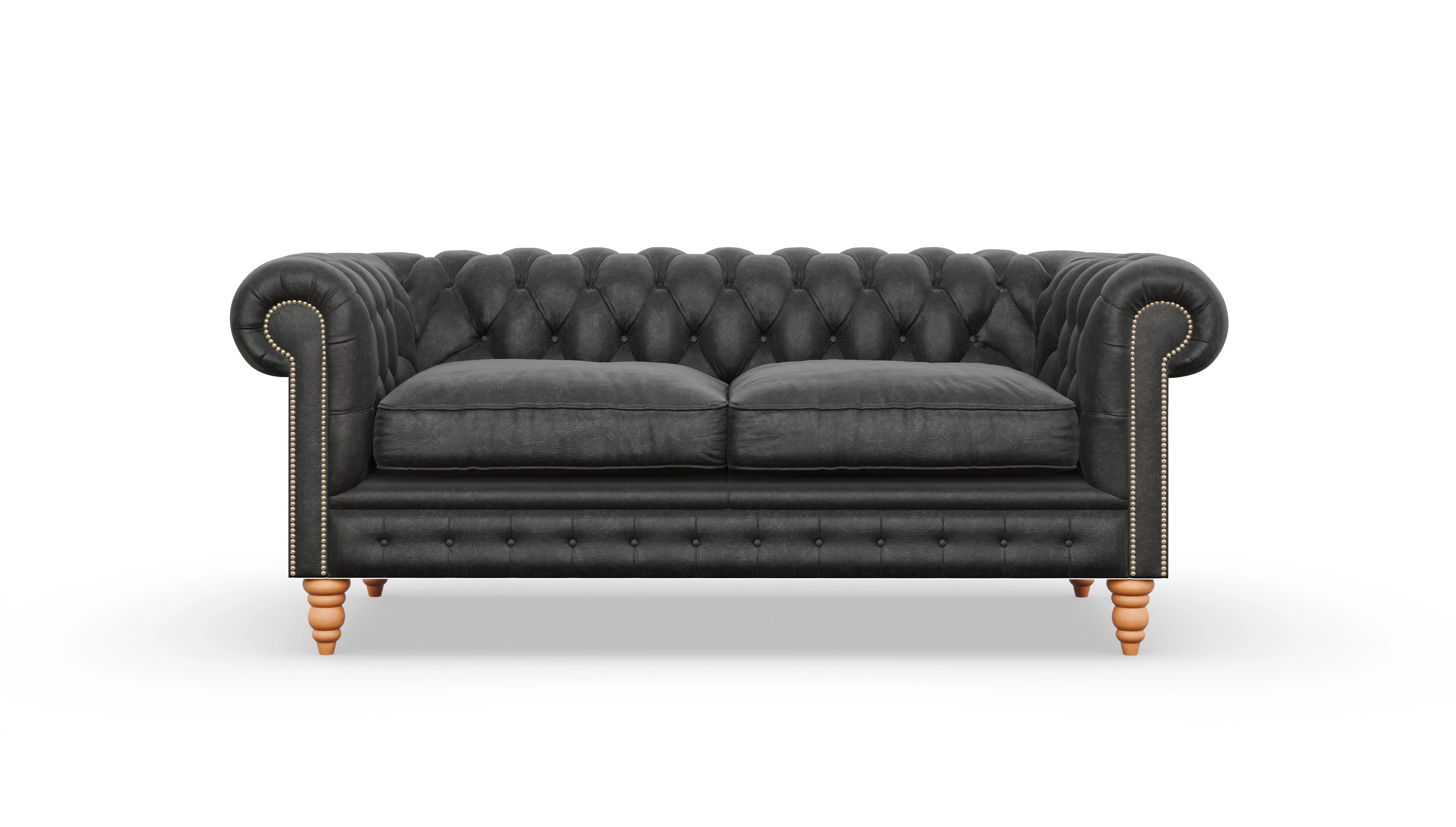 Ansicht des Produktes Bennet 3-Sitzer in Leder schwarz