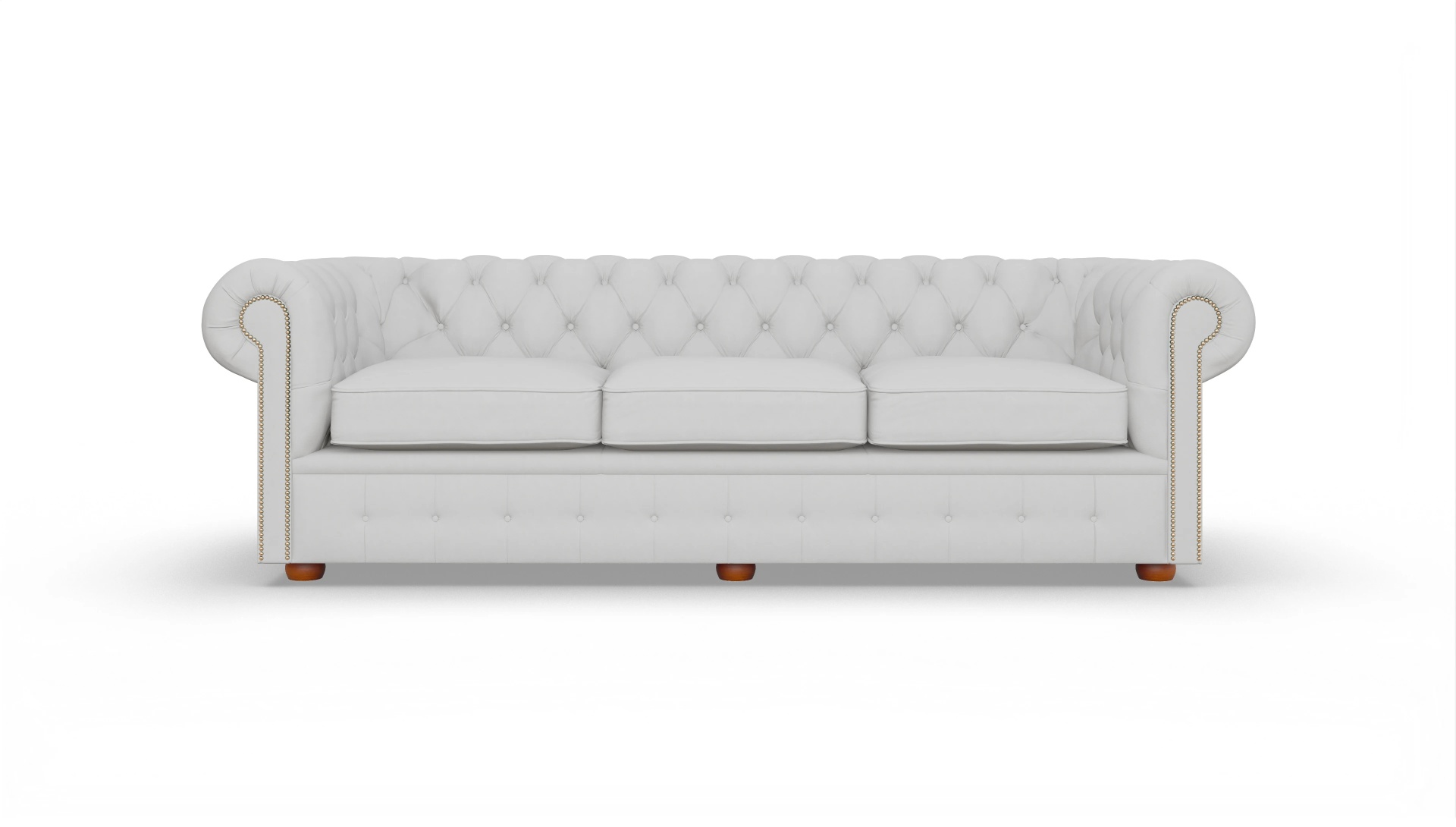 Chesterfield Sofa Brighton Ansicht des Produktes Brighton 4-Sitzer in Leder weiß