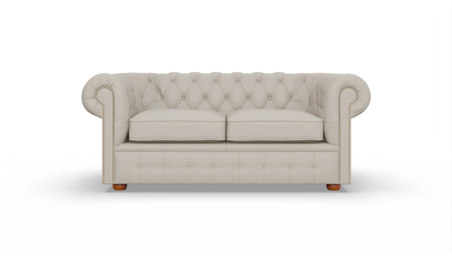 Chesterfield Sofa Brighton Ansicht des Produktes Brighton 2,5-Sitzer in Leder weiß