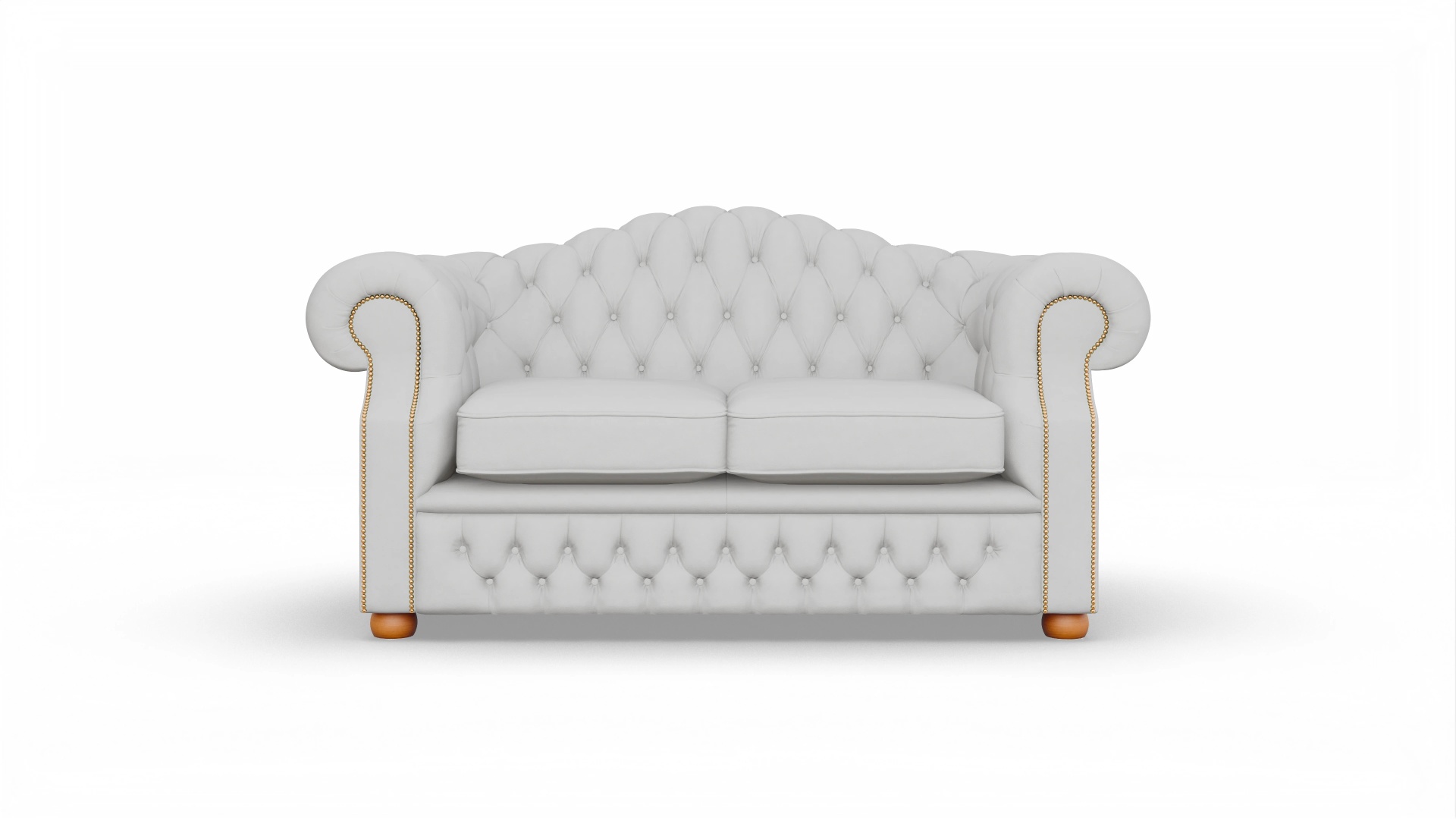 Chesterfield Sofa Yates Ansicht des Produktes Yates 2,5-Sitzer in Leder weiß