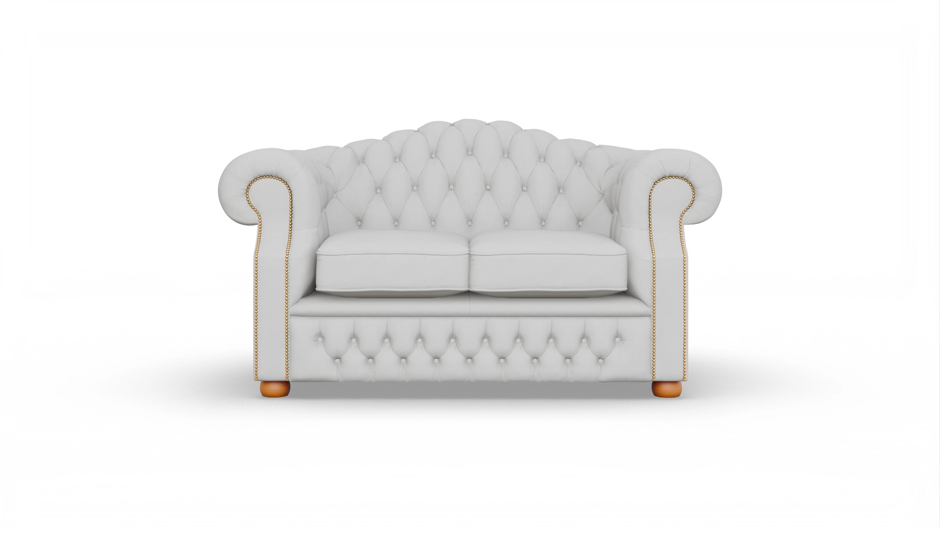 Chesterfield Sofa Yates Ansicht des Produktes Yates 3-Sitzer in Leder weiß