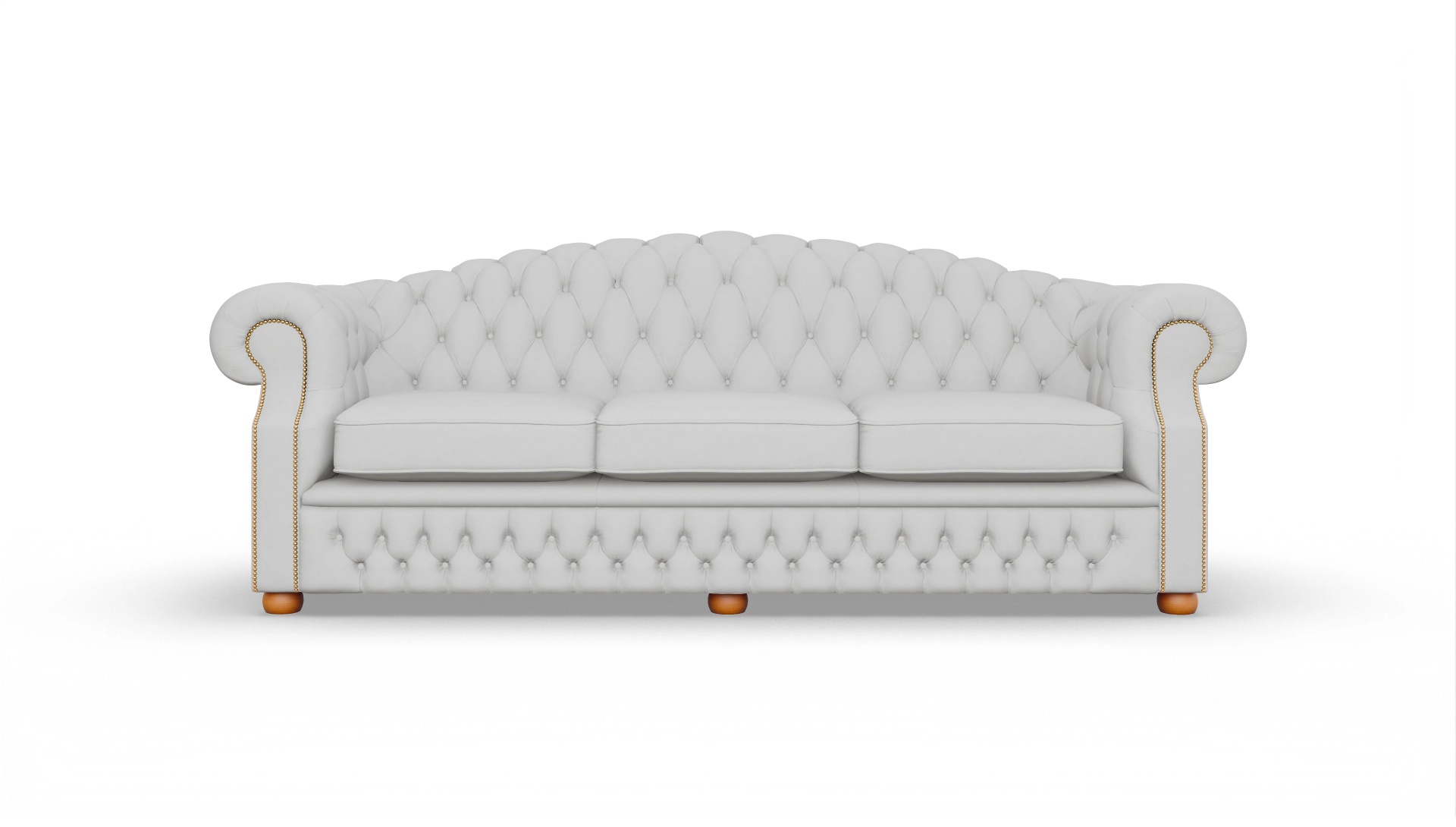 Chesterfield Sofa Yates Ansicht des Produktes Yates 4-Sitzer in Leder weiß