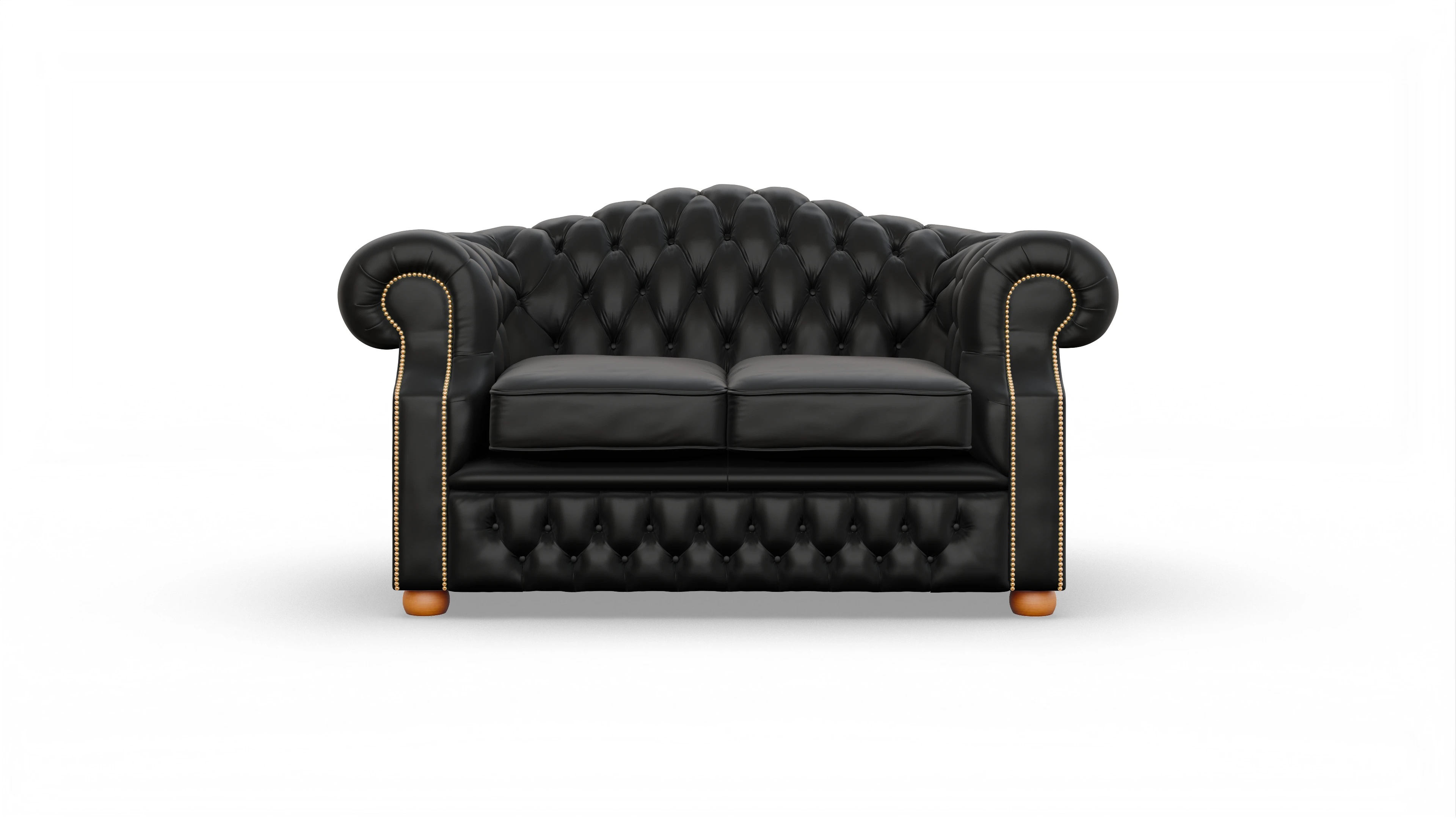 Ansicht des Produktes Yates 3-Sitzer in Leder schwarz