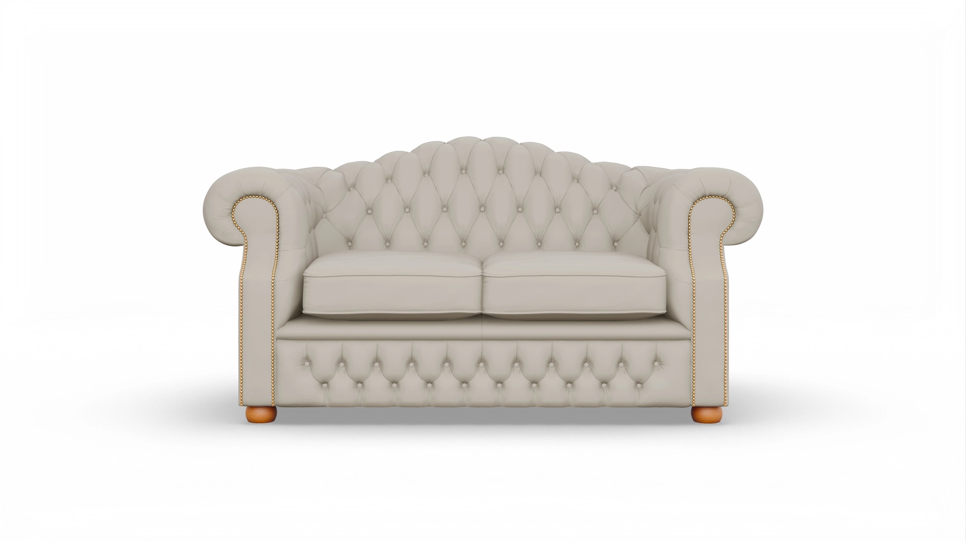 Chesterfield Sofa Yates Ansicht des Produktes Yates 2,5-Sitzer in Leder weiß