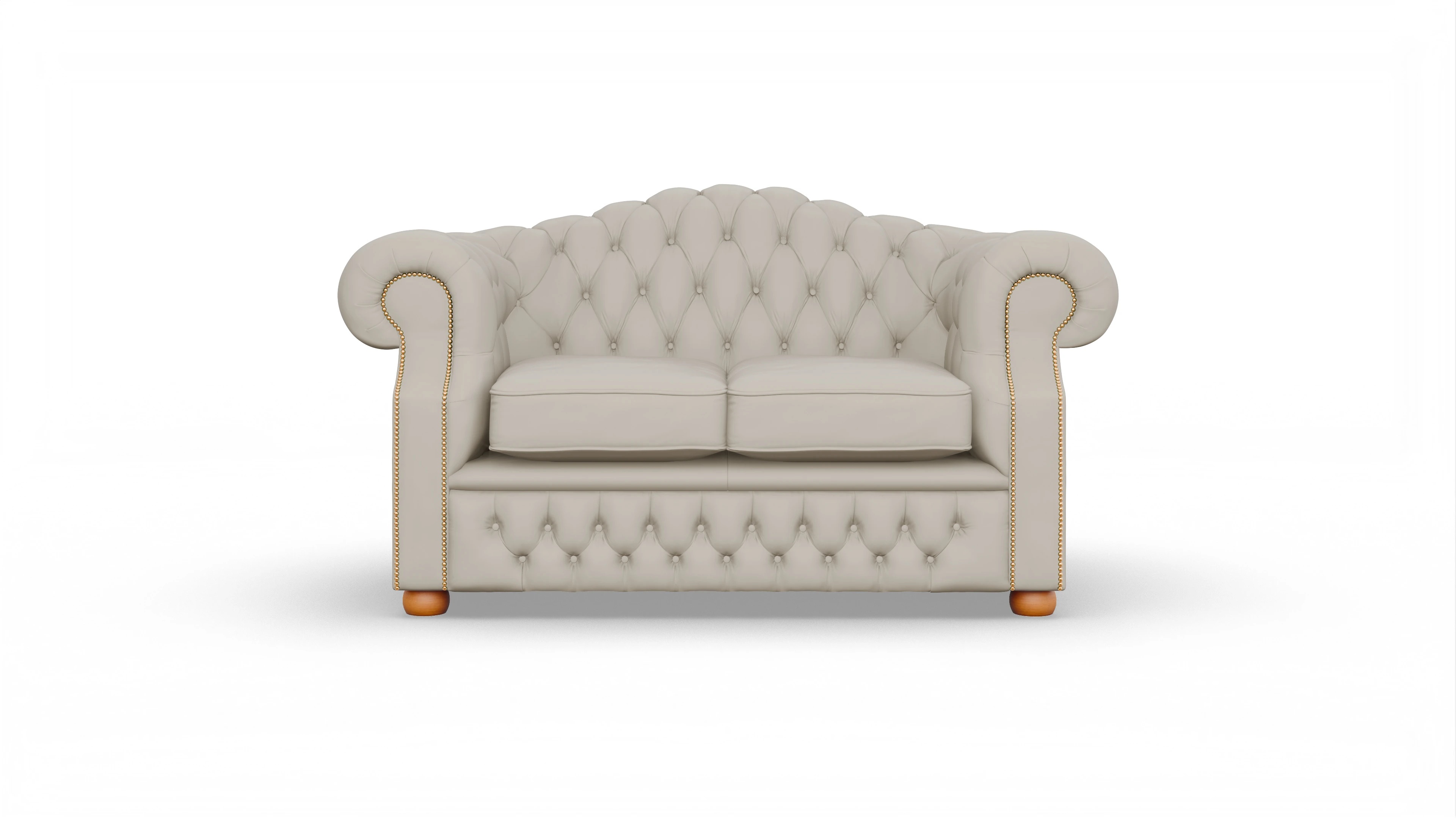 Chesterfield Sofa Yates Ansicht des Produktes Yates 3-Sitzer in Leder weiß