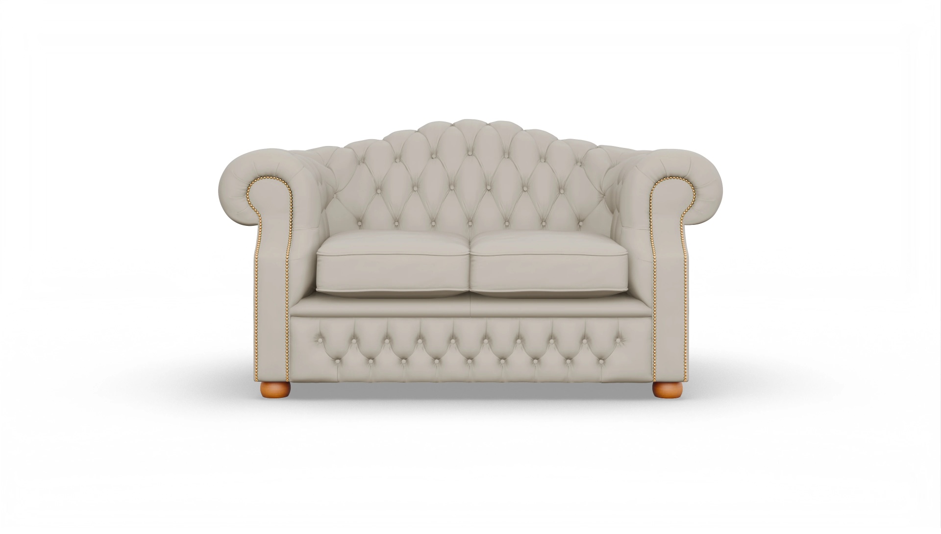 Chesterfield Sofa Yates Ansicht des Produktes Yates 3-Sitzer in Leder weiß