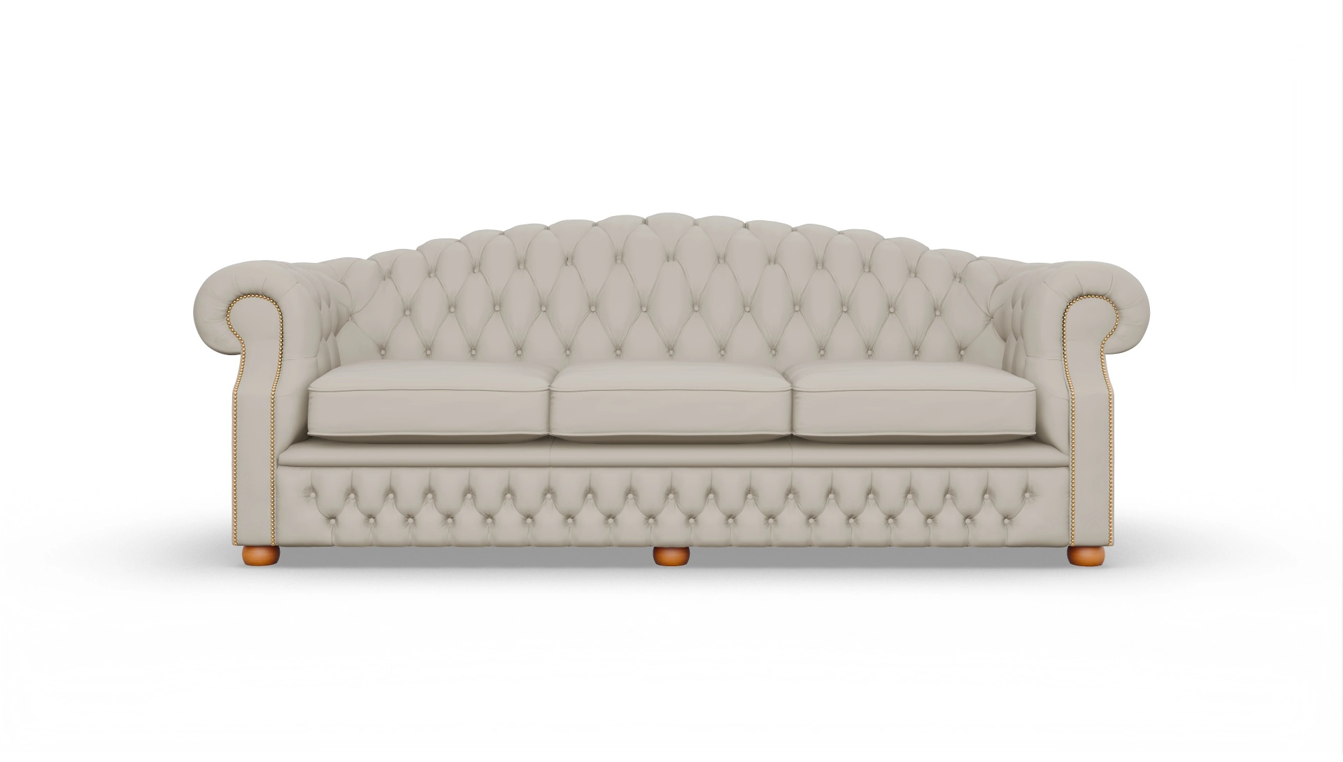 Chesterfield Sofa Yates Ansicht des Produktes Yates 4-Sitzer in Leder weiß