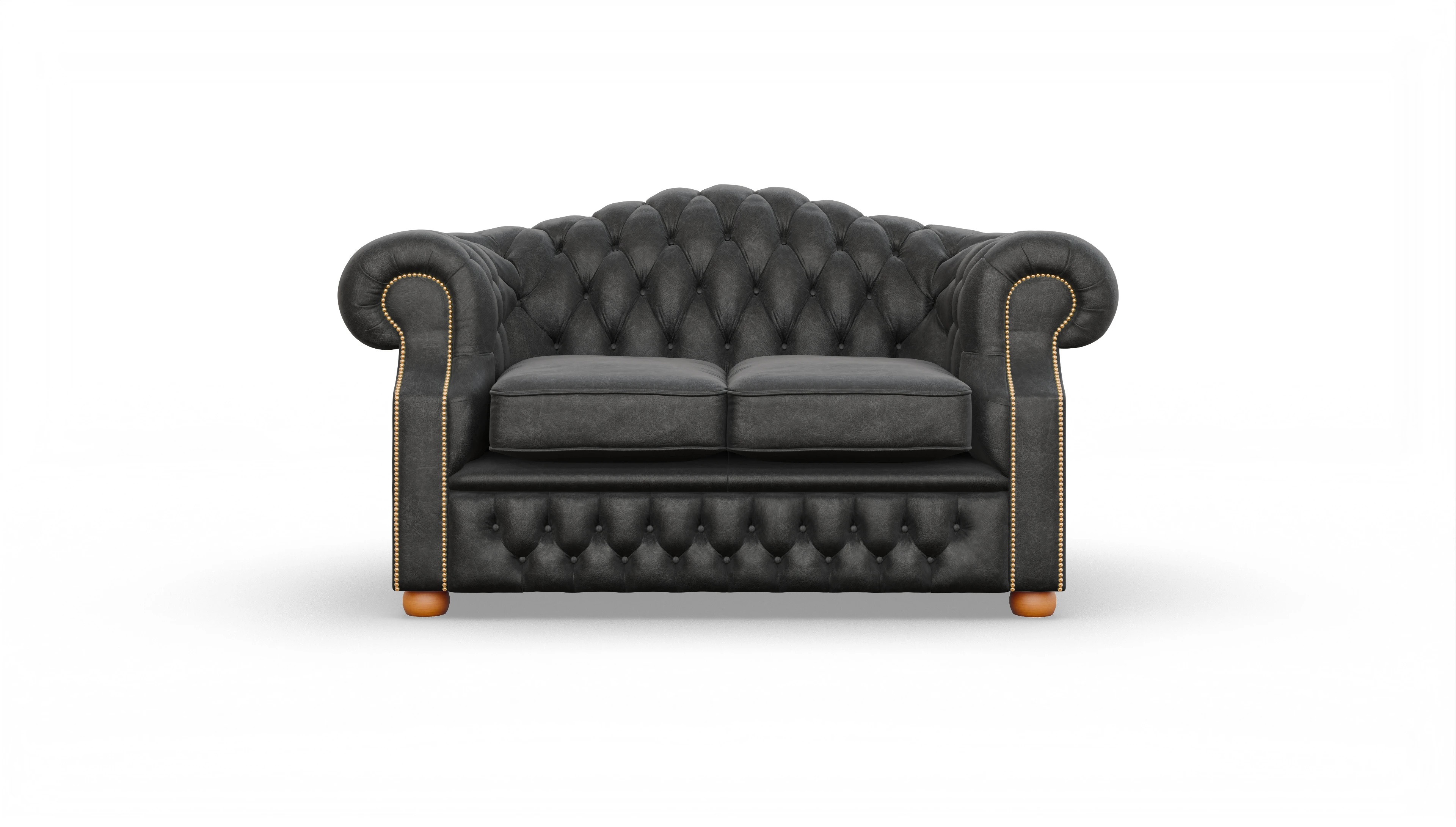 Ansicht des Produktes Yates 3-Sitzer in Leder schwarz