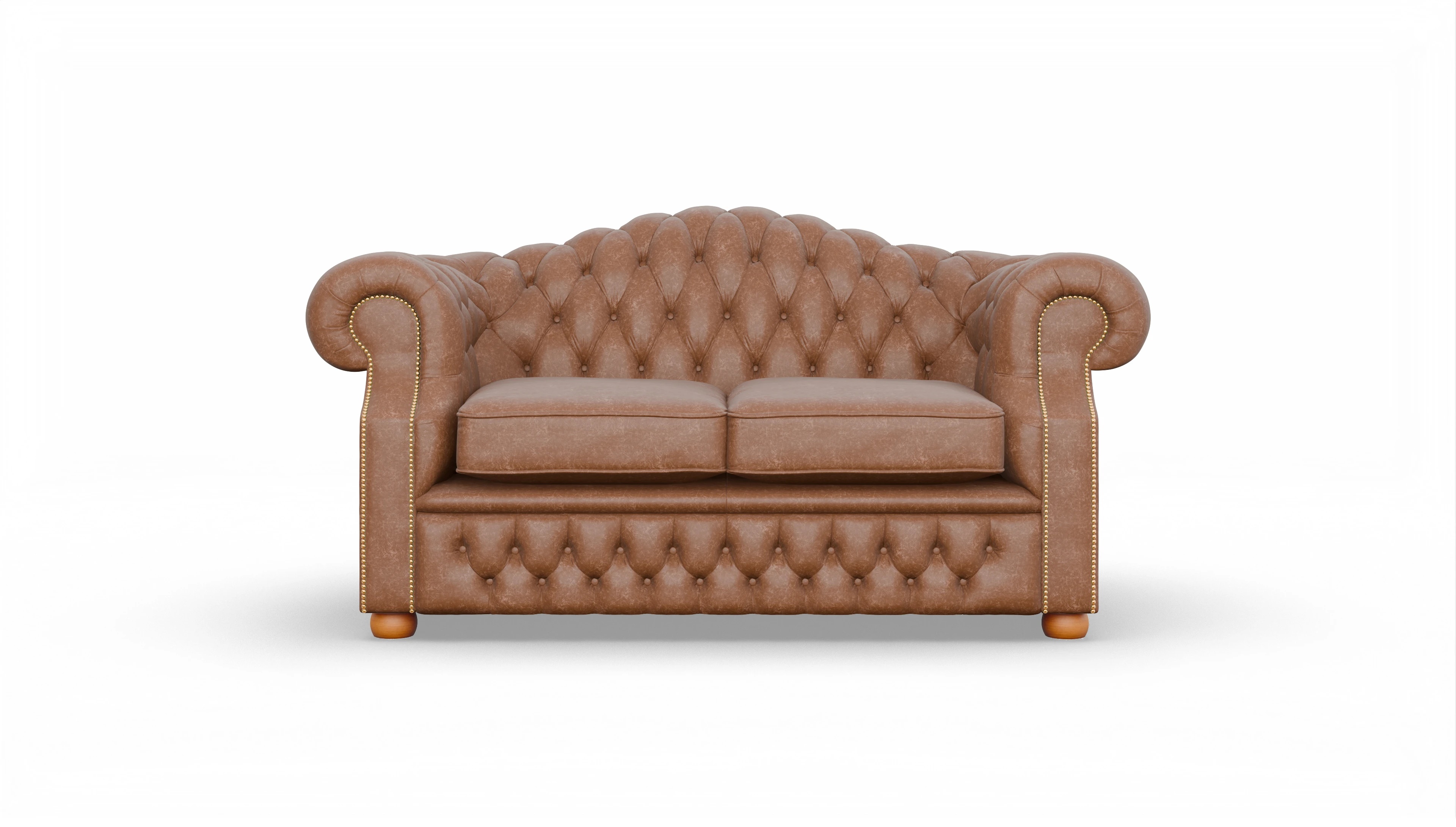 Chesterfield Sofa Yates Ansicht des Produktes Yates 2,5-Sitzer in Leder braun