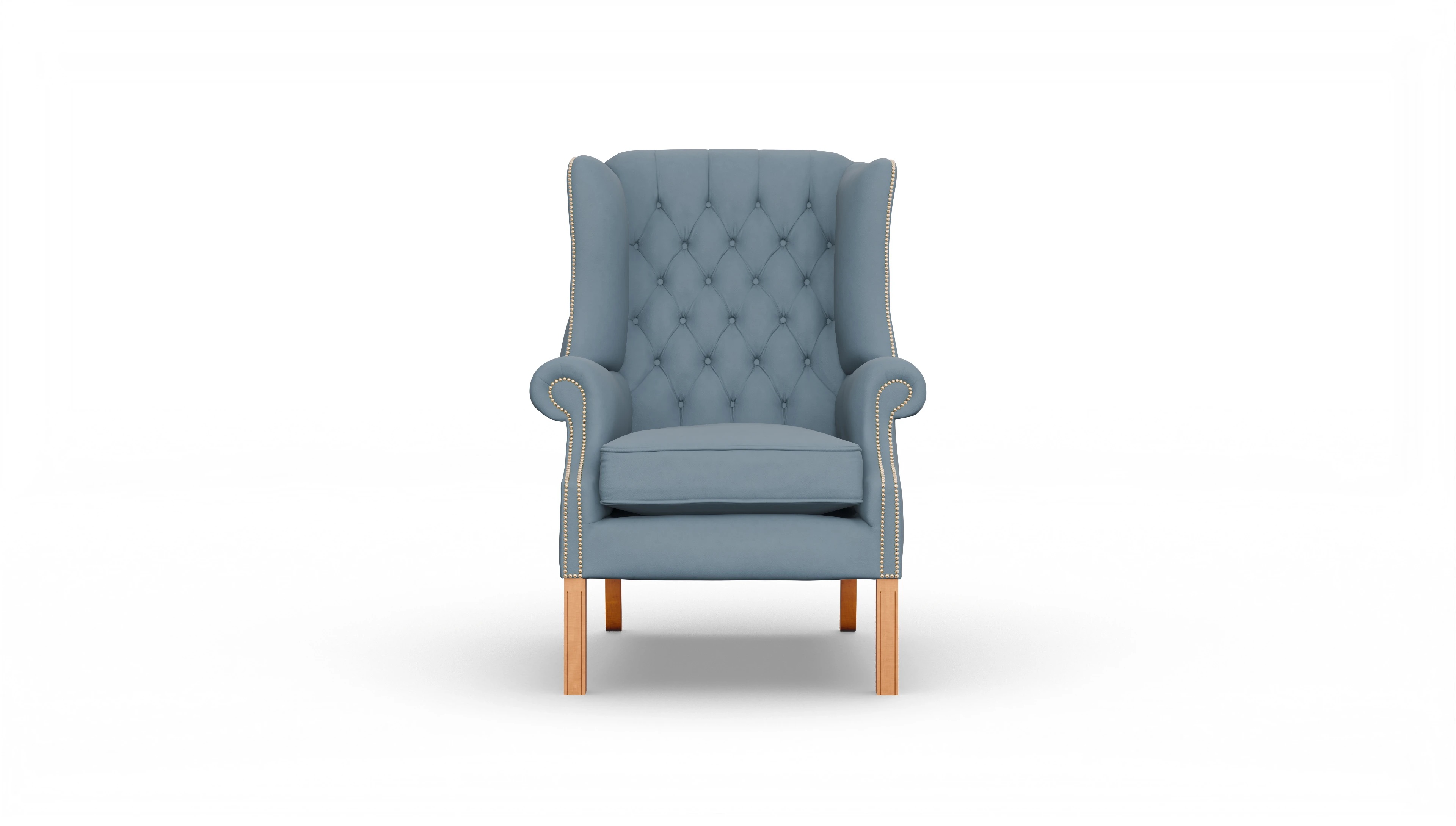 Ansicht des Produktes Francisco Sessel in Leder blau