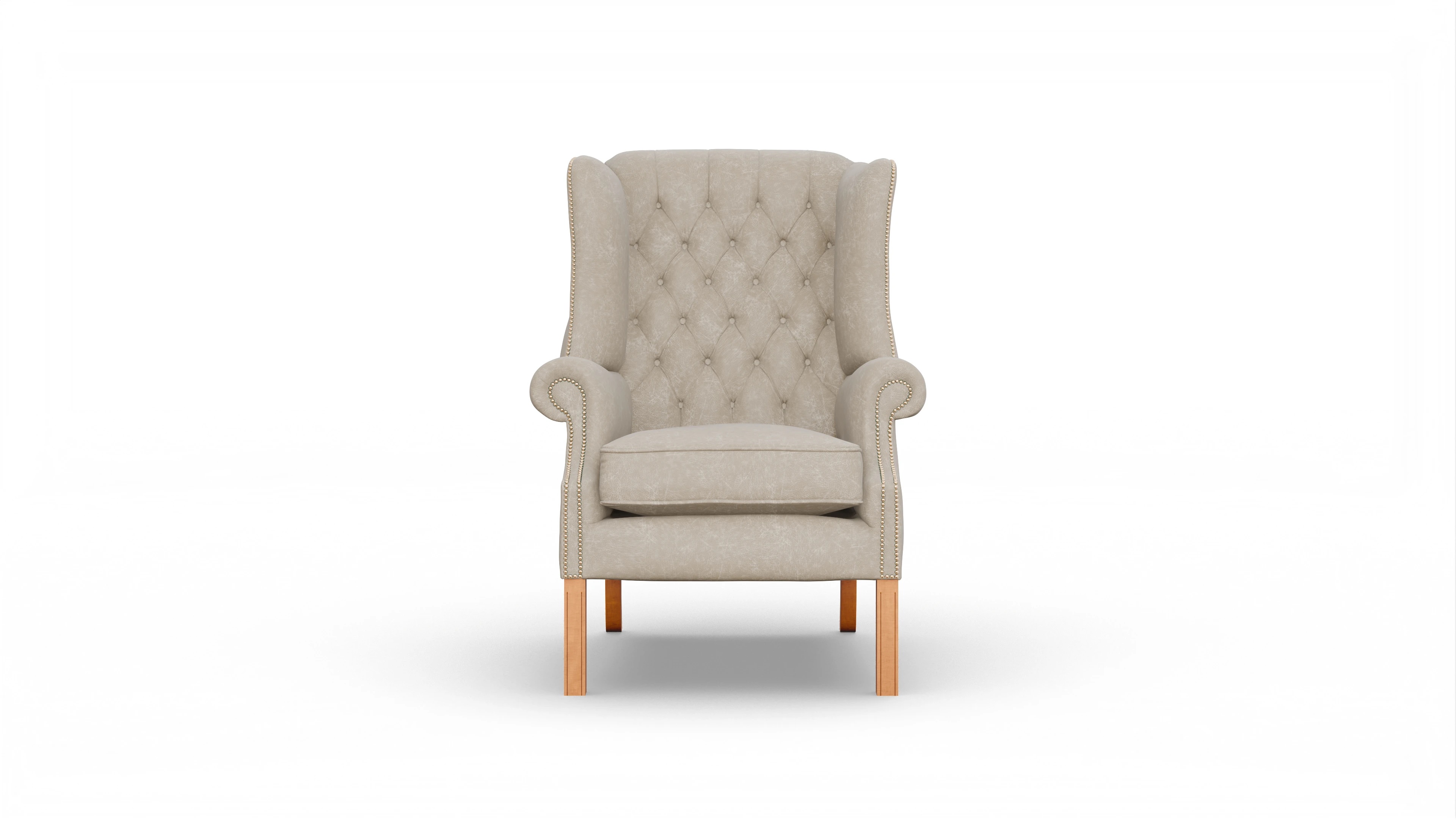Ansicht des Produktes Francisco Sessel in Leder beige
