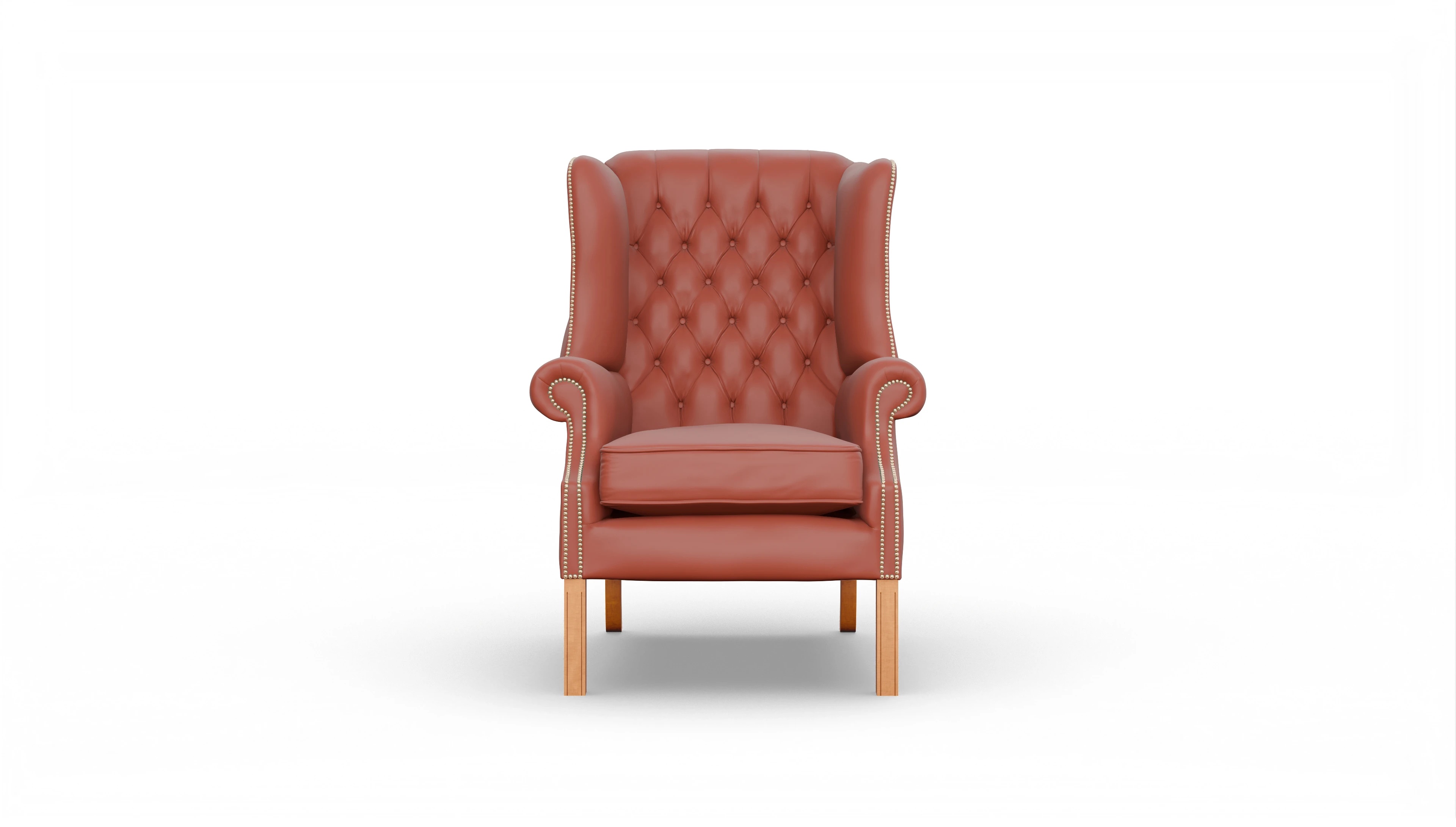 Ansicht des Produktes Francisco Sessel in Leder orange