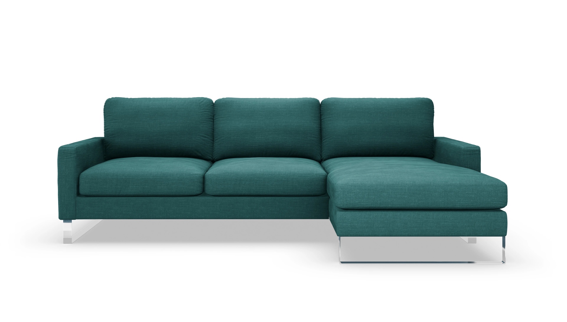 Ansicht des Produktes Cespon Sofa mit Rec rechts in Stoff grün