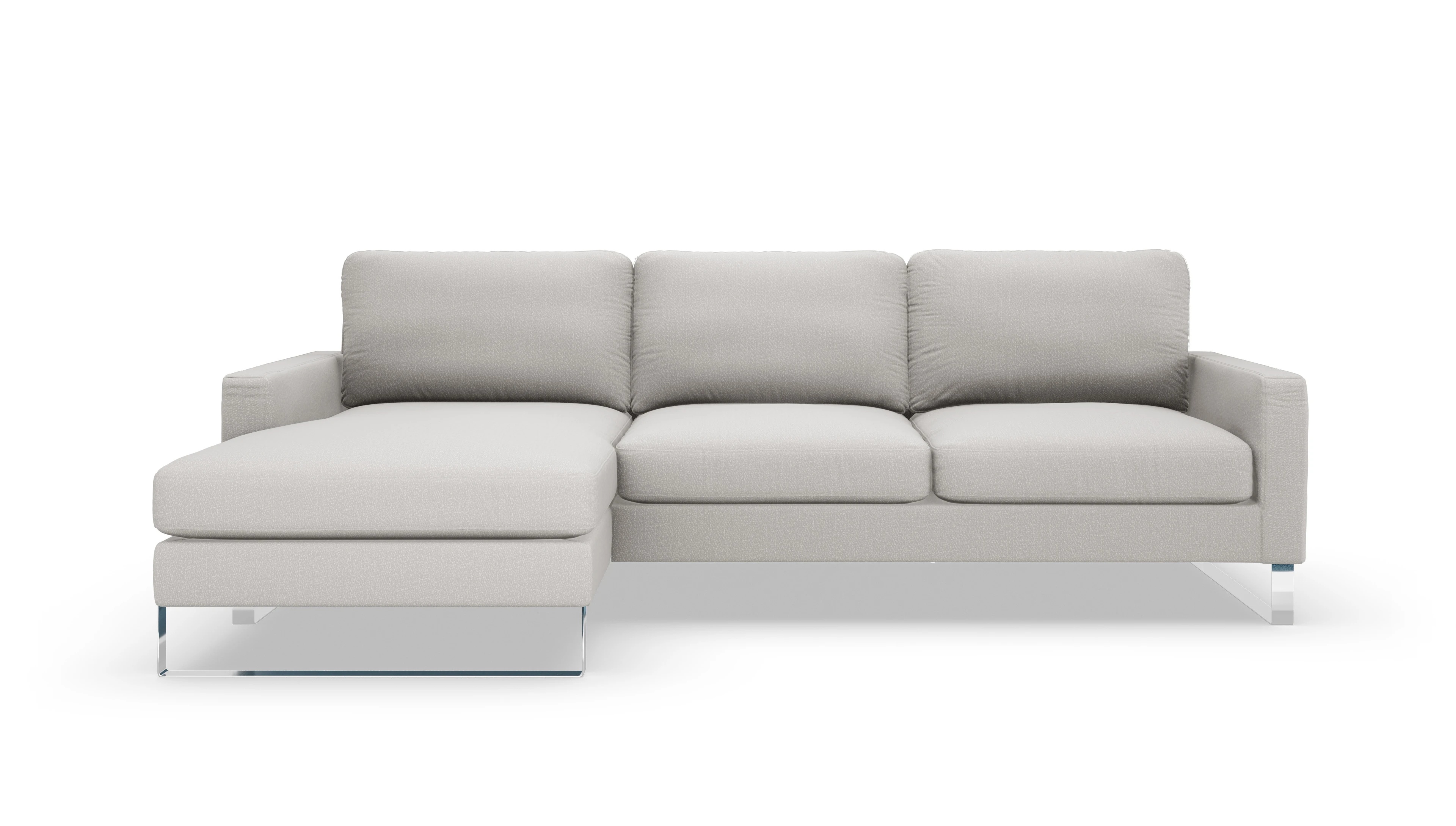 Cespon Stoffsofa Ansicht des Produktes Cespon Sofa mit Rec links in Stoff weiß