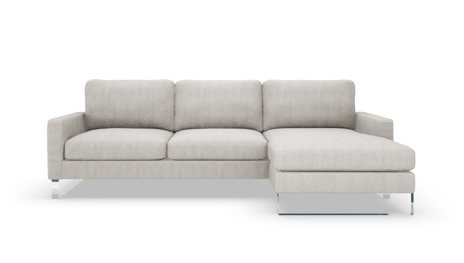 Ansicht des Produktes Cespon Sofa mit Rec rechts in Stoff weiß