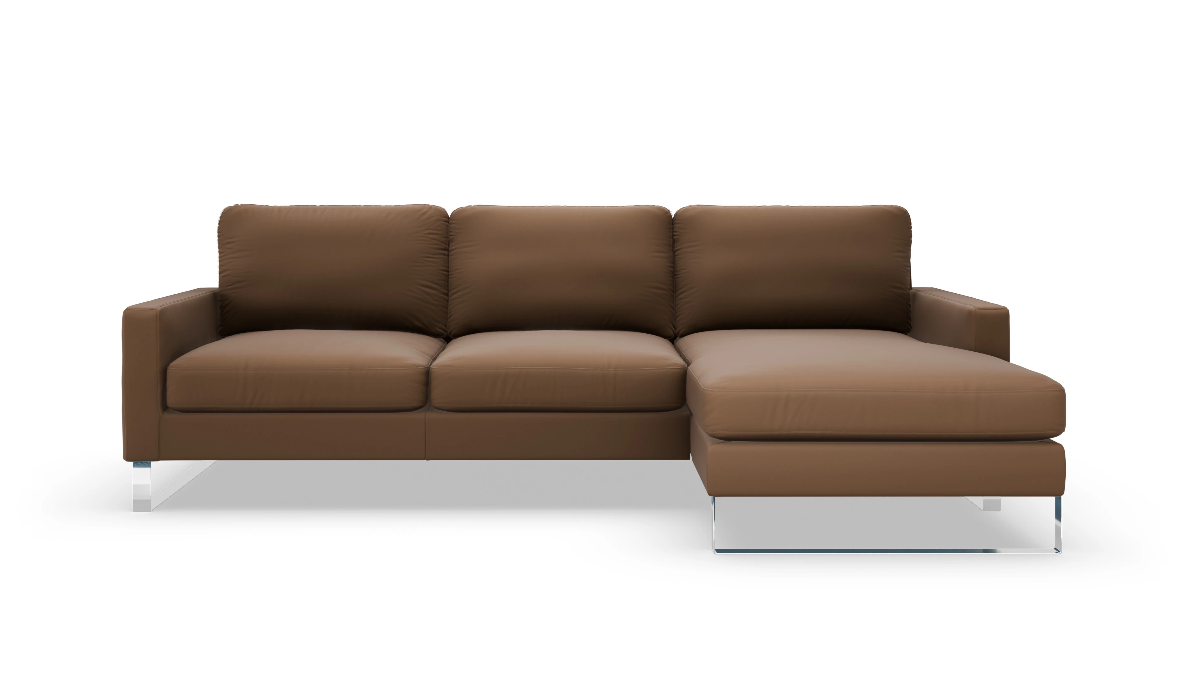 Ansicht des Produktes Cespon Sofa mit Rec rechts in Leder braun