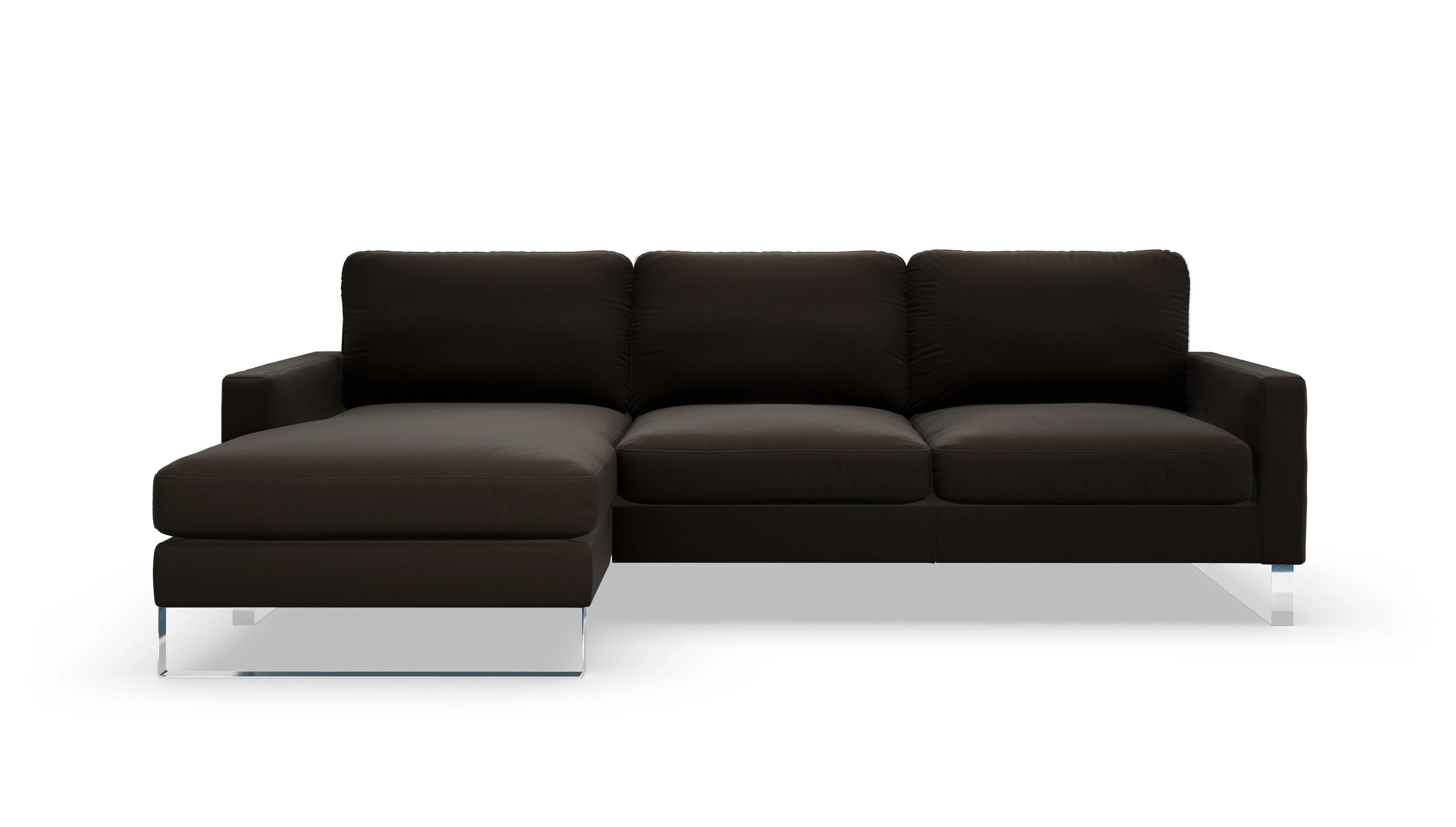 Ansicht des Produktes Cespon Sofa mit Rec links in Leder braun