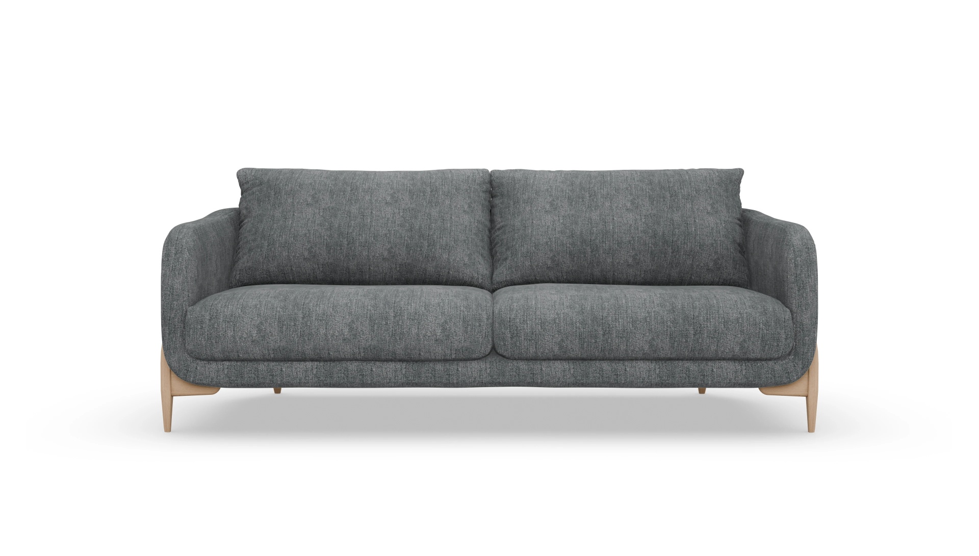Stoffsofa Iversen Ansicht des Produktes Iversen 3-Sitzer in Stoff schwarz